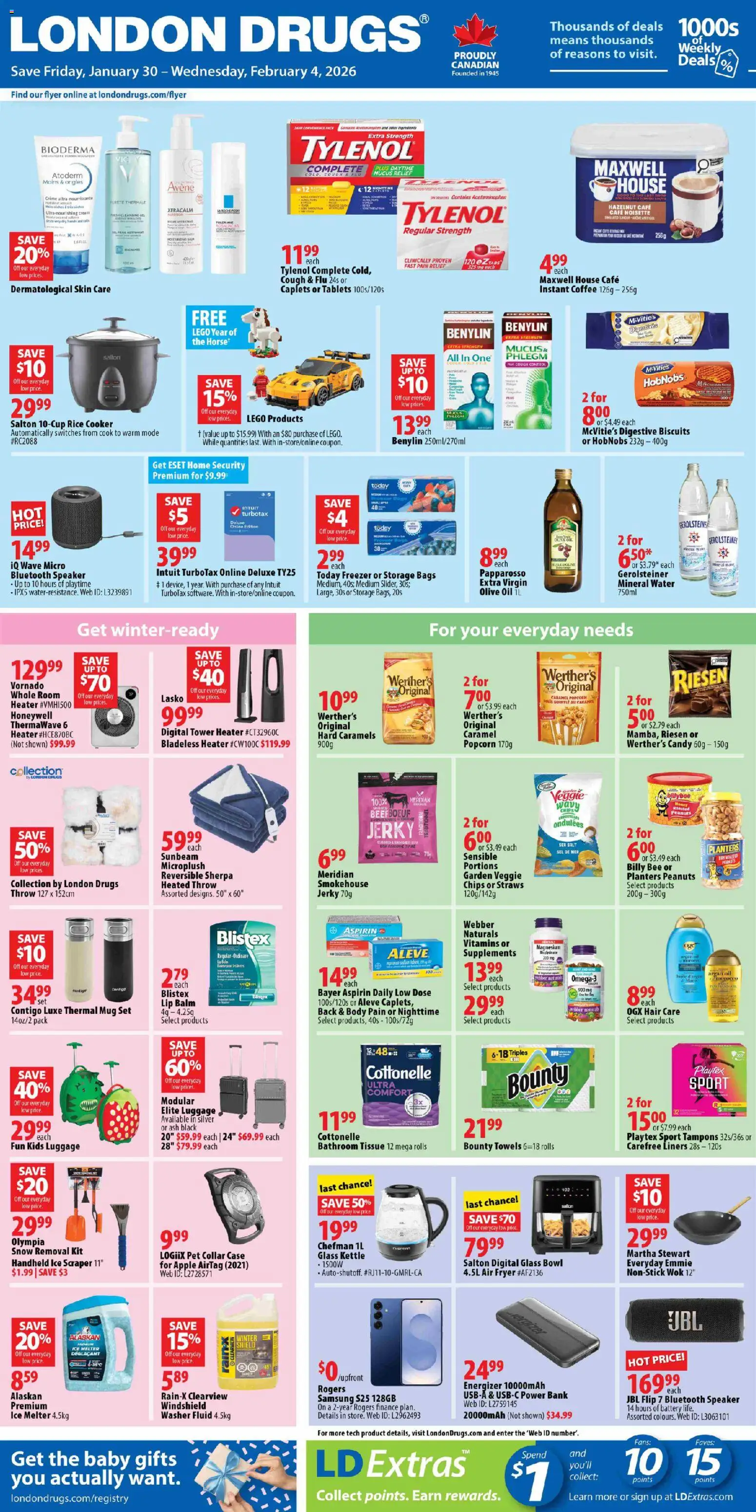 London Drugs weekly flyer / circulaire - page 1- valid from Jan 30, 2026
