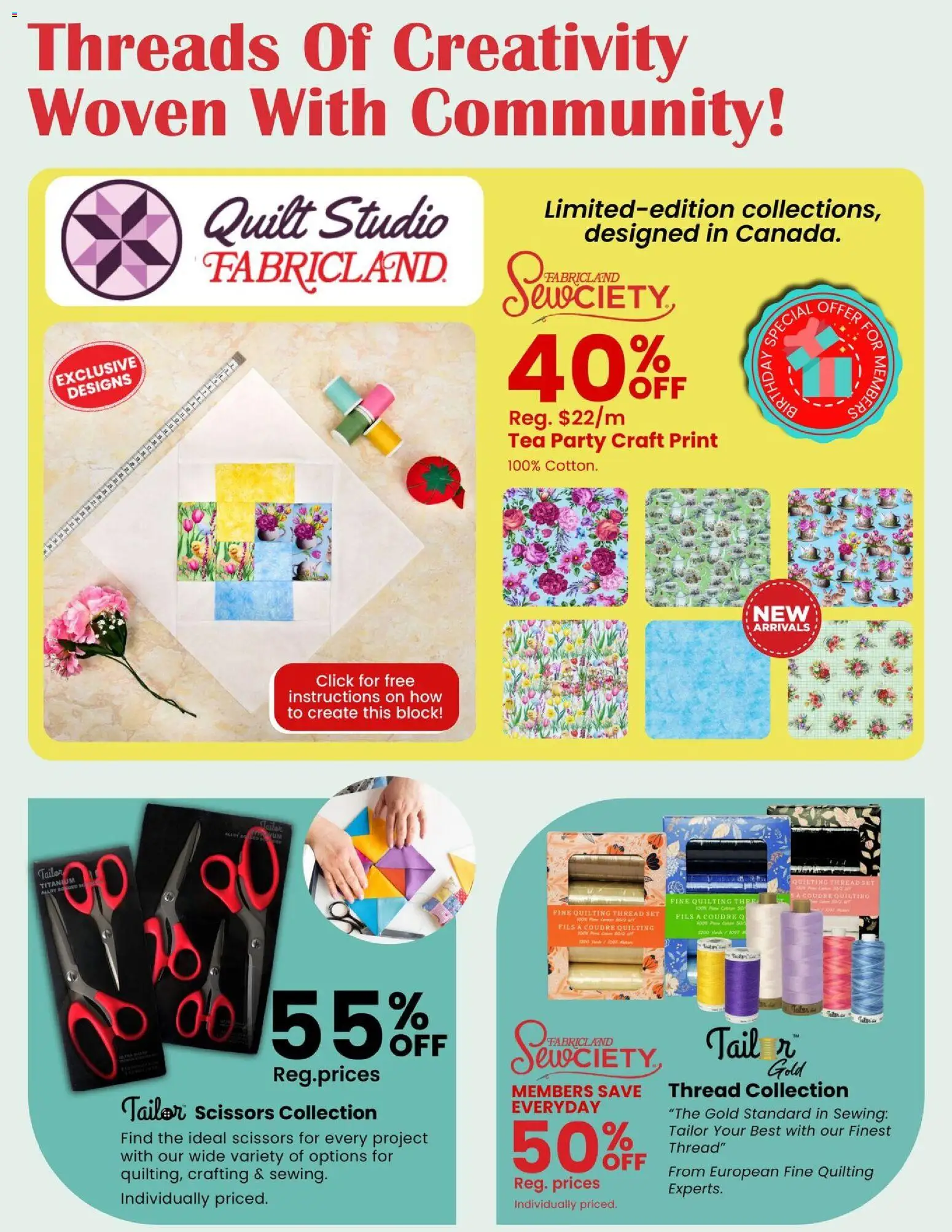Fabricland weekly flyer / circulaire - page 4- valid from Apr 1, 2026