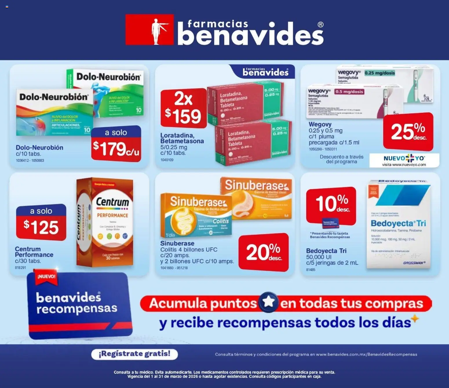 Farmacia Benavides catálogo - página 1- válido desde 01/01/2026