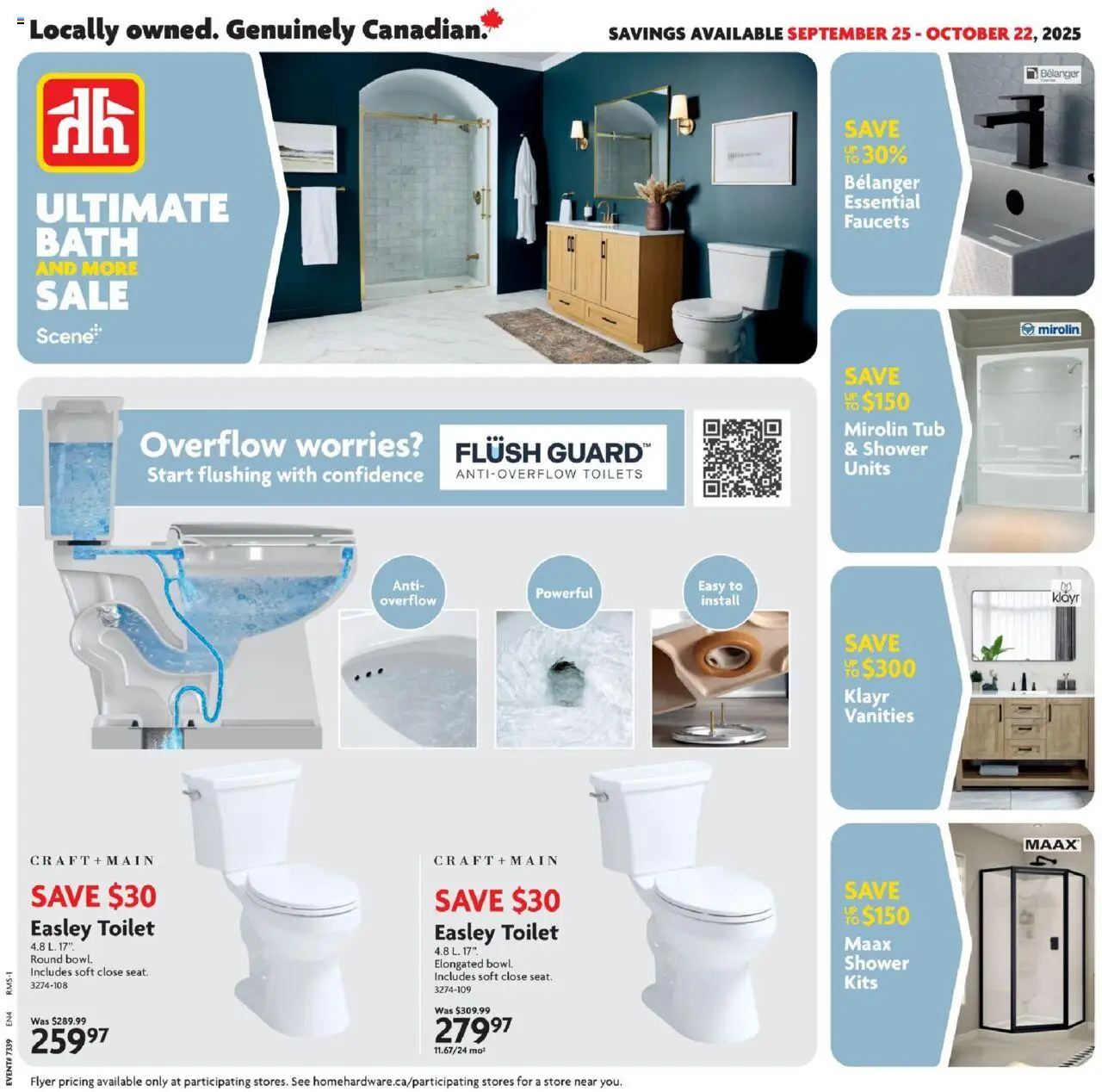 Home Hardware - Specials - Ultimate Bath - page 1- valid from Sep 25, 2025