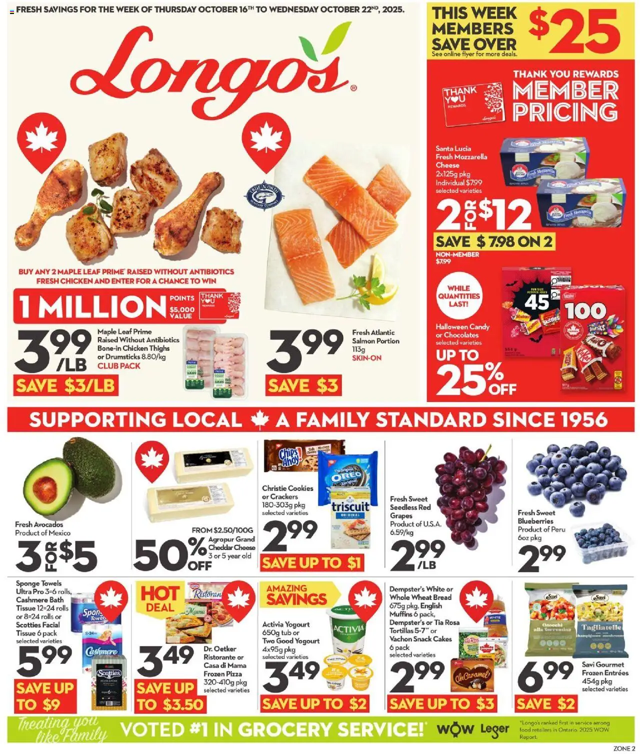 Longo's weekly flyer / circulaire - page 1- valid from Oct 16, 2025
