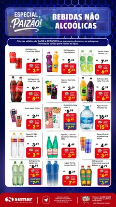 Pré-visualização Semar Supermercado - Ofertas Bebidas válida a partir de 04/08/2025