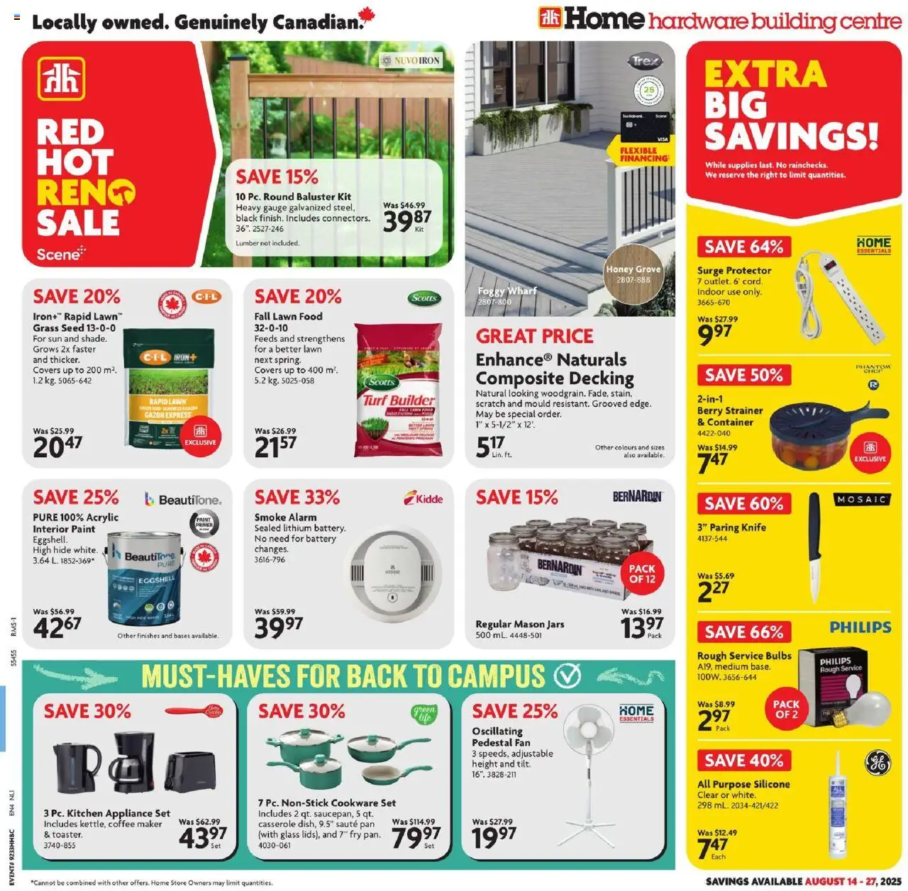Home Hardware weekly flyer / circulaire - page 1- valid from Aug 14, 2025