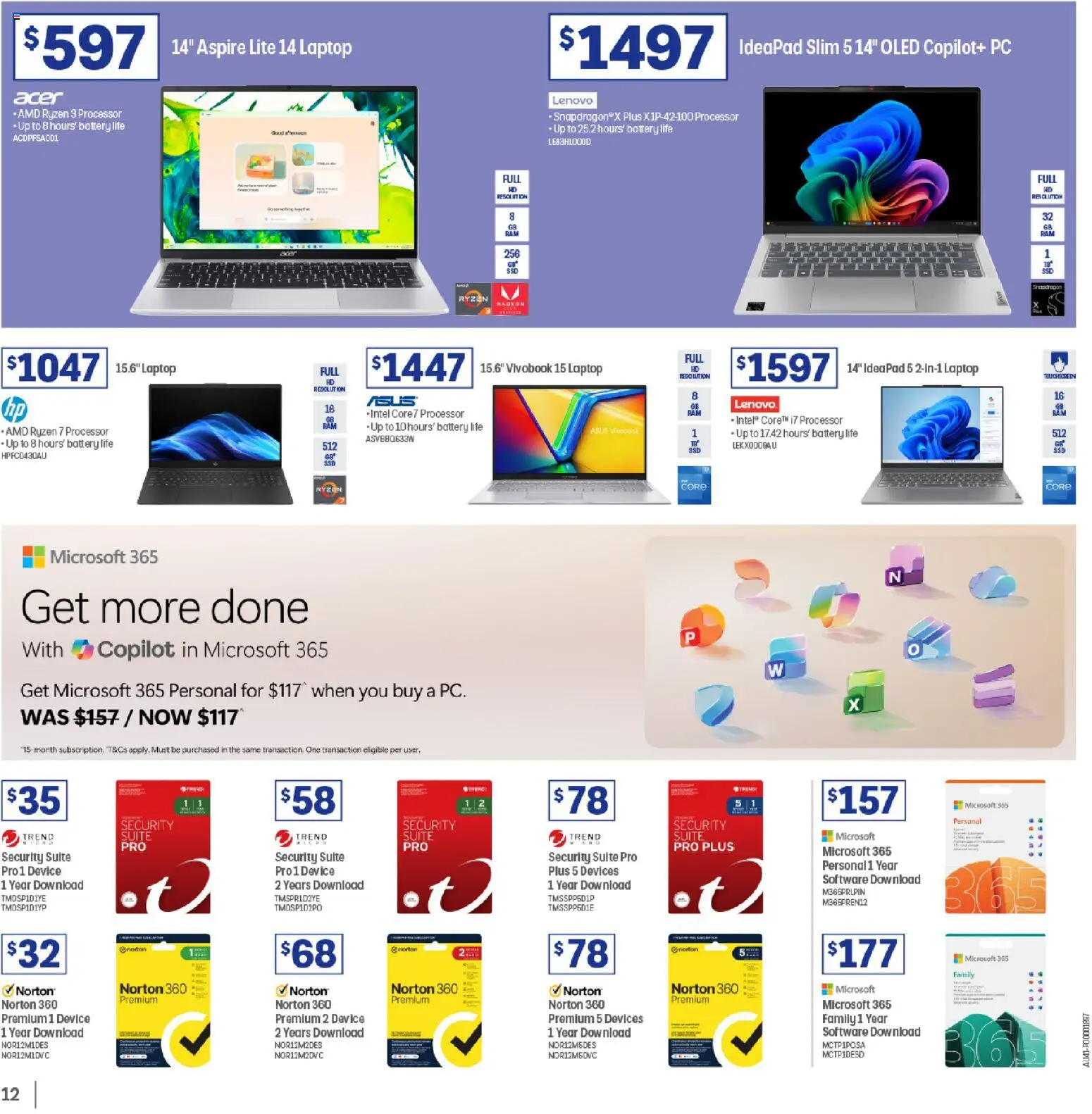 Officeworks catalogue  - page 12- valid from 31/03/2026