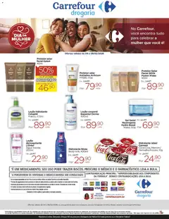 Pré-visualização Carrefour ofertas Drogaria Dia da Mulher válida a partir de 04/03/2026