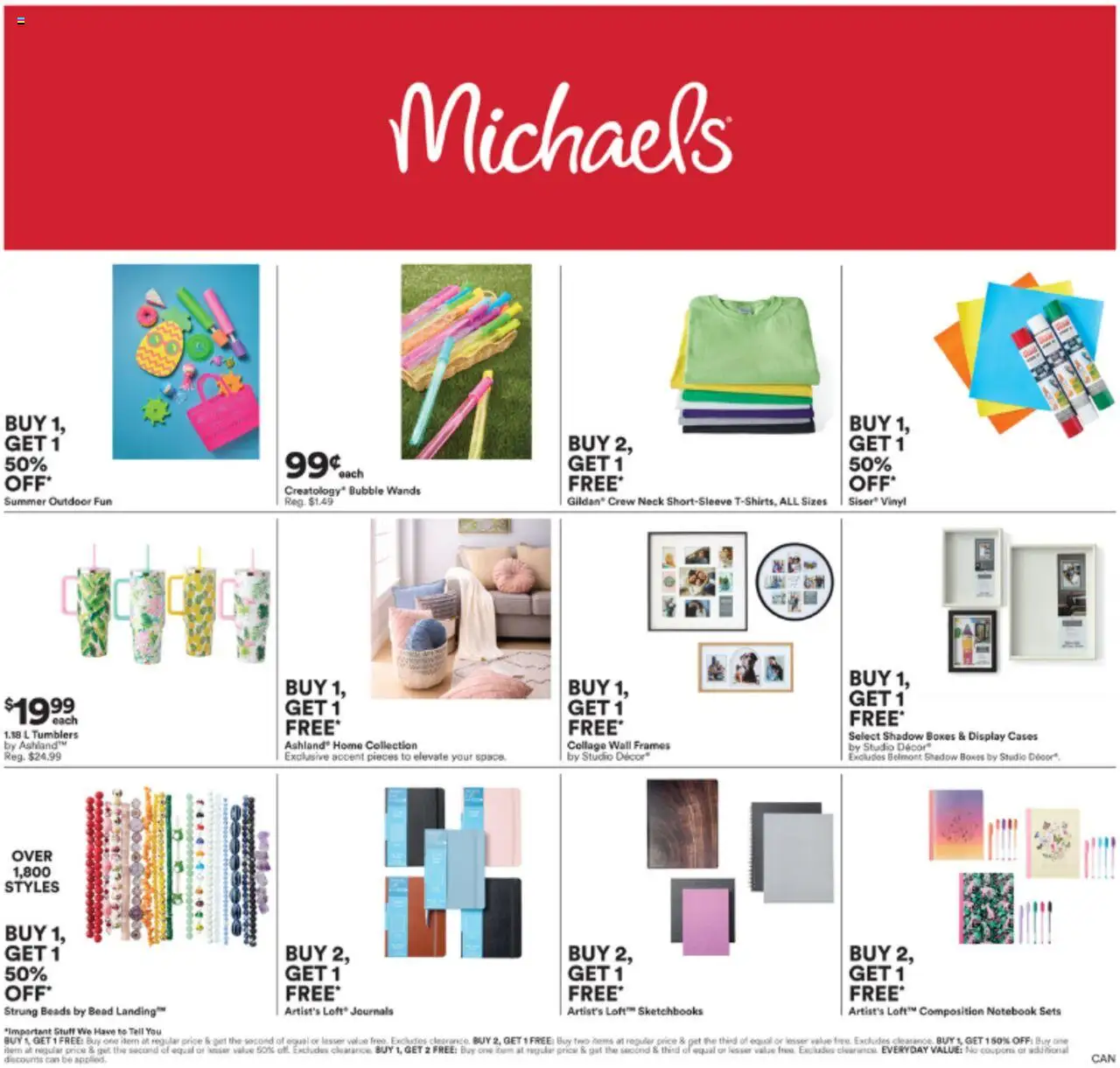Michaels weekly flyer / circulaire - page 2- valid from Jul 18, 2025