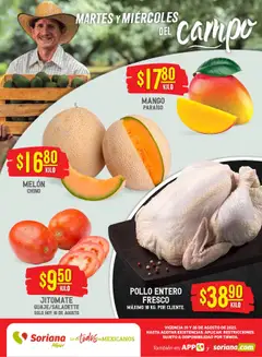 Soriana - Martes y Miércoles del Campo Híper: Ver, Tab, Chis, Camp, Yuc y Q. Roo válido desde 19/08/2025