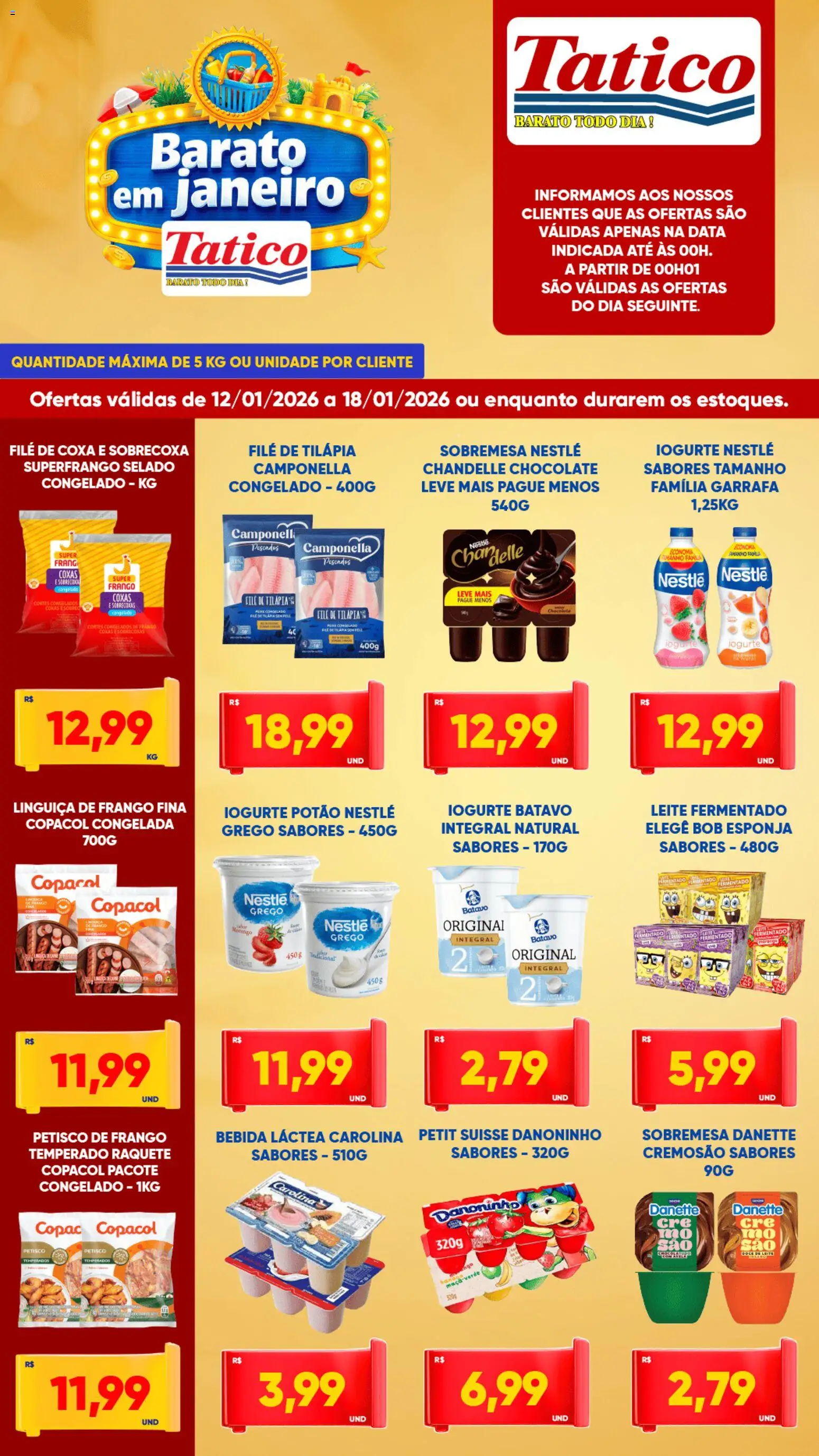 Tatico - Ofertas da semana - página 1- válido a partir de 12/01/2026
