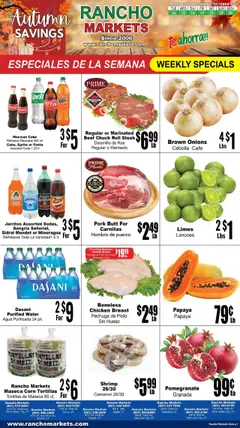 Preview Rancho Markets Weekly Ad valid from 10/14/2025
