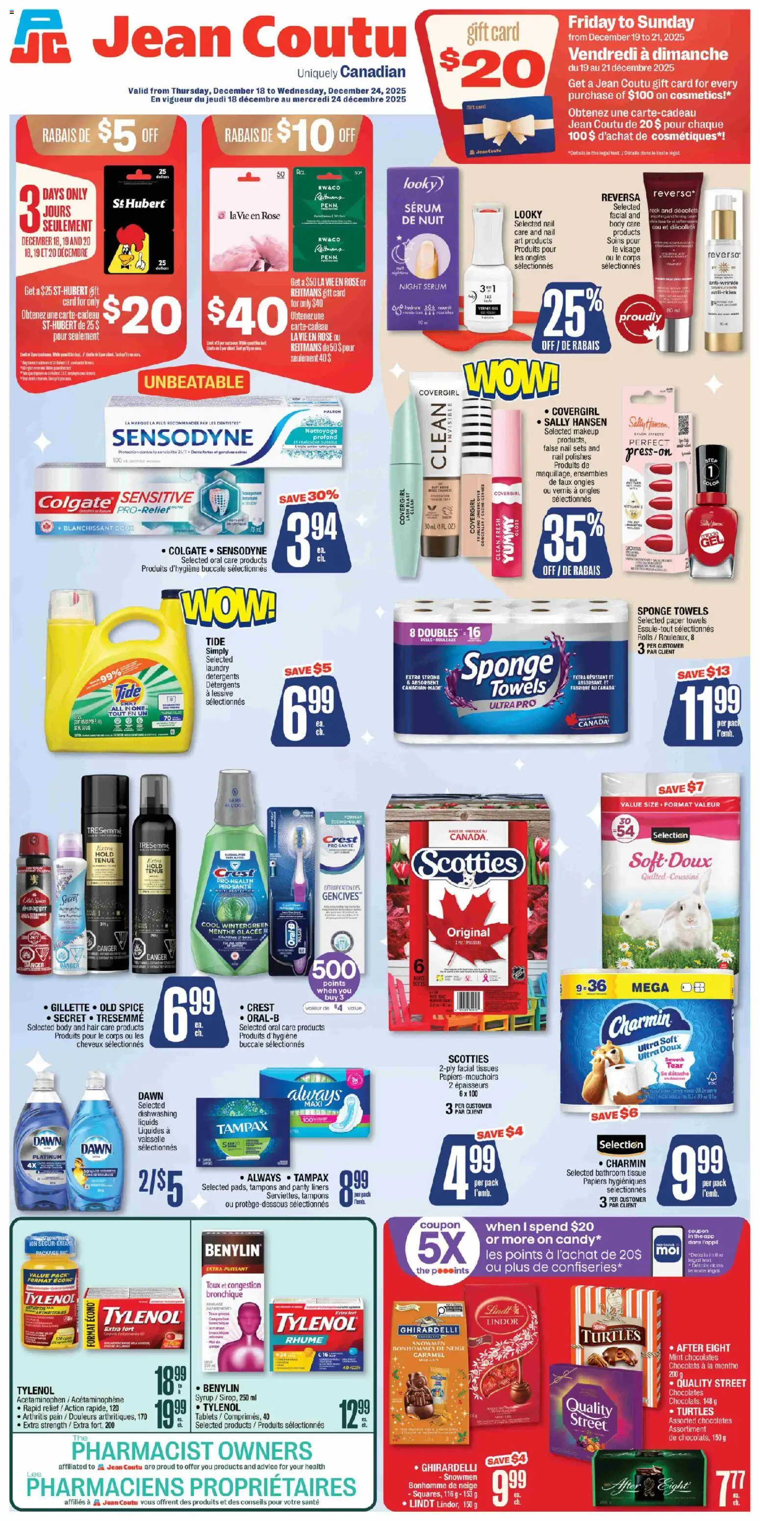 Jean Coutu weekly flyer - page 1- valid from Dec 18, 2025