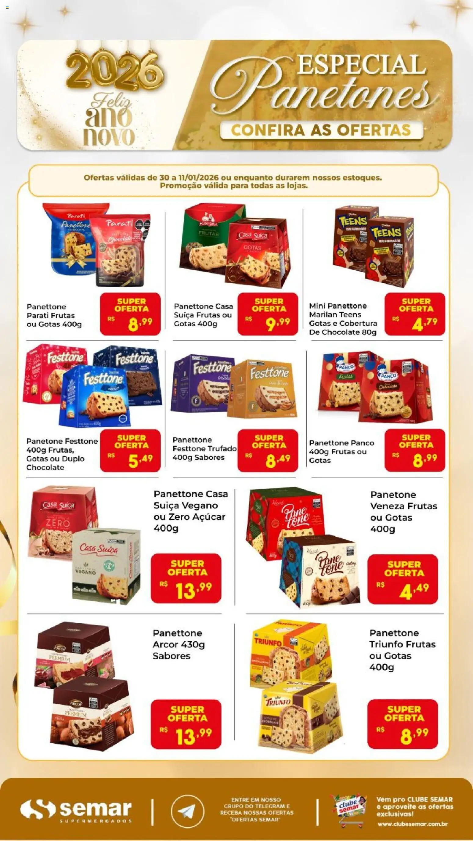Semar Supermercado - Ofertas Panetones - página 1- válido a partir de 30/12/2025
