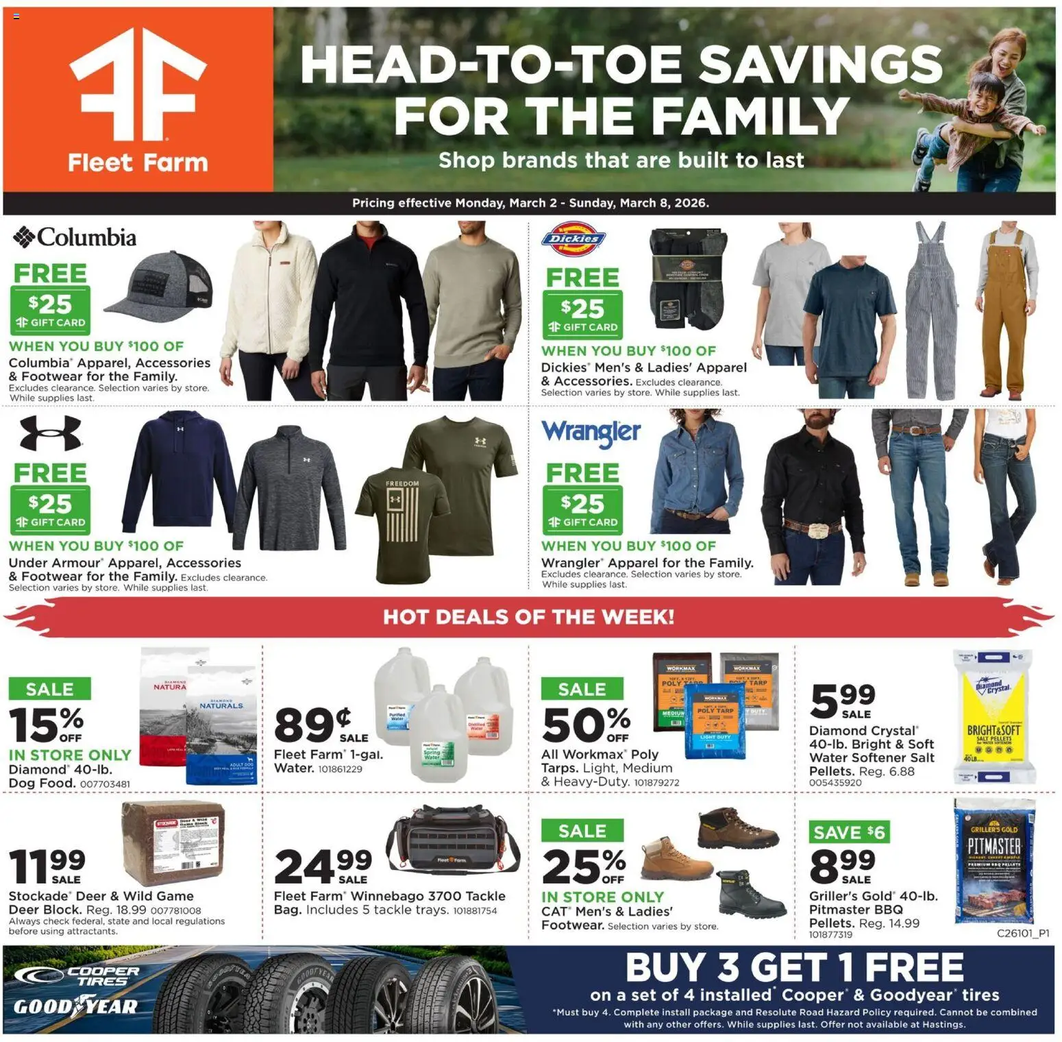 Mills Fleet Farm Weekly Ad - page 1- valid from 03/02/2026