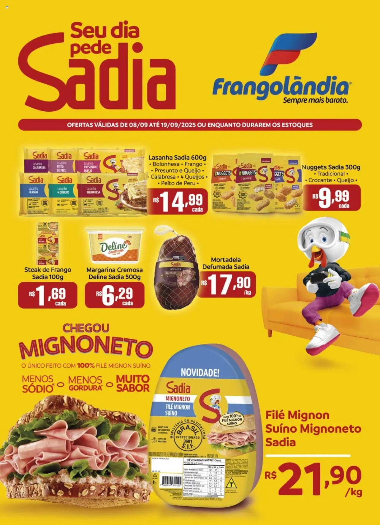 Frangolândia - Ofertas Sadia & Perdigão - página 1- válido a partir de 08/09/2025
