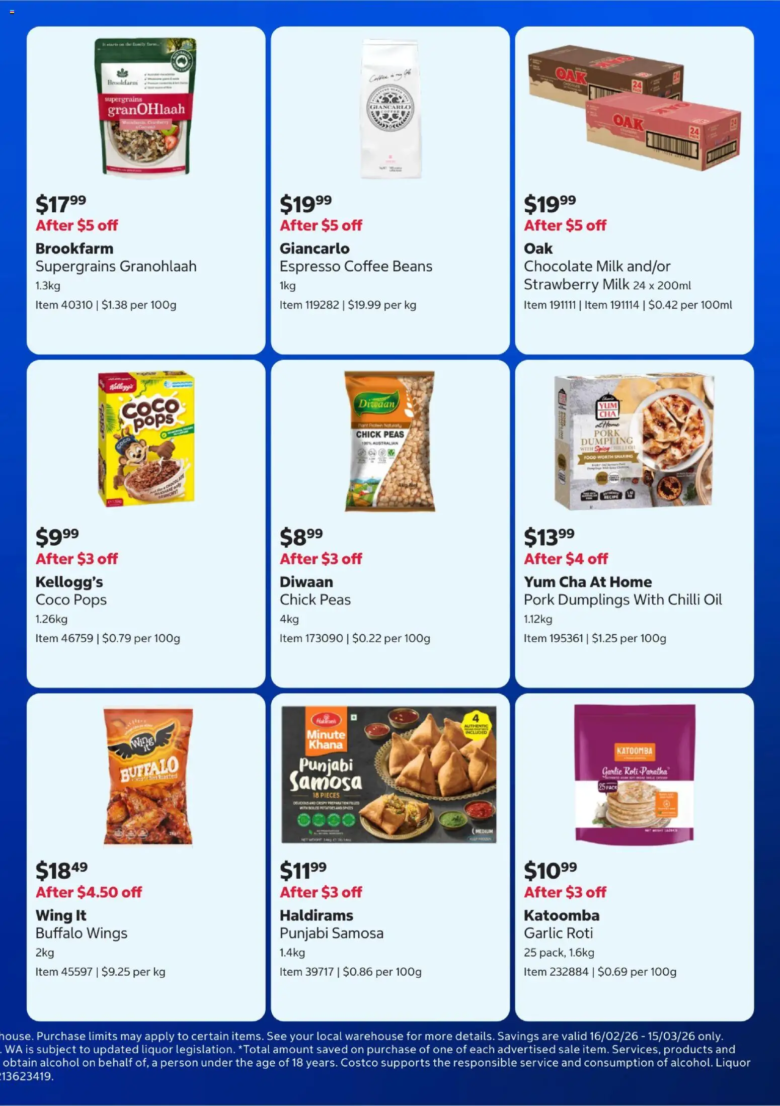 Costco Warehouse savings - page 9- valid from 16/02/2026