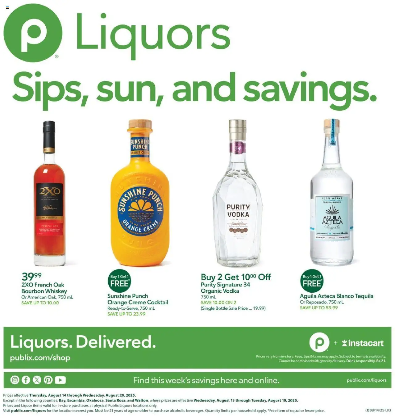 Publix Liquor - page 1- valid from 08/14/2025