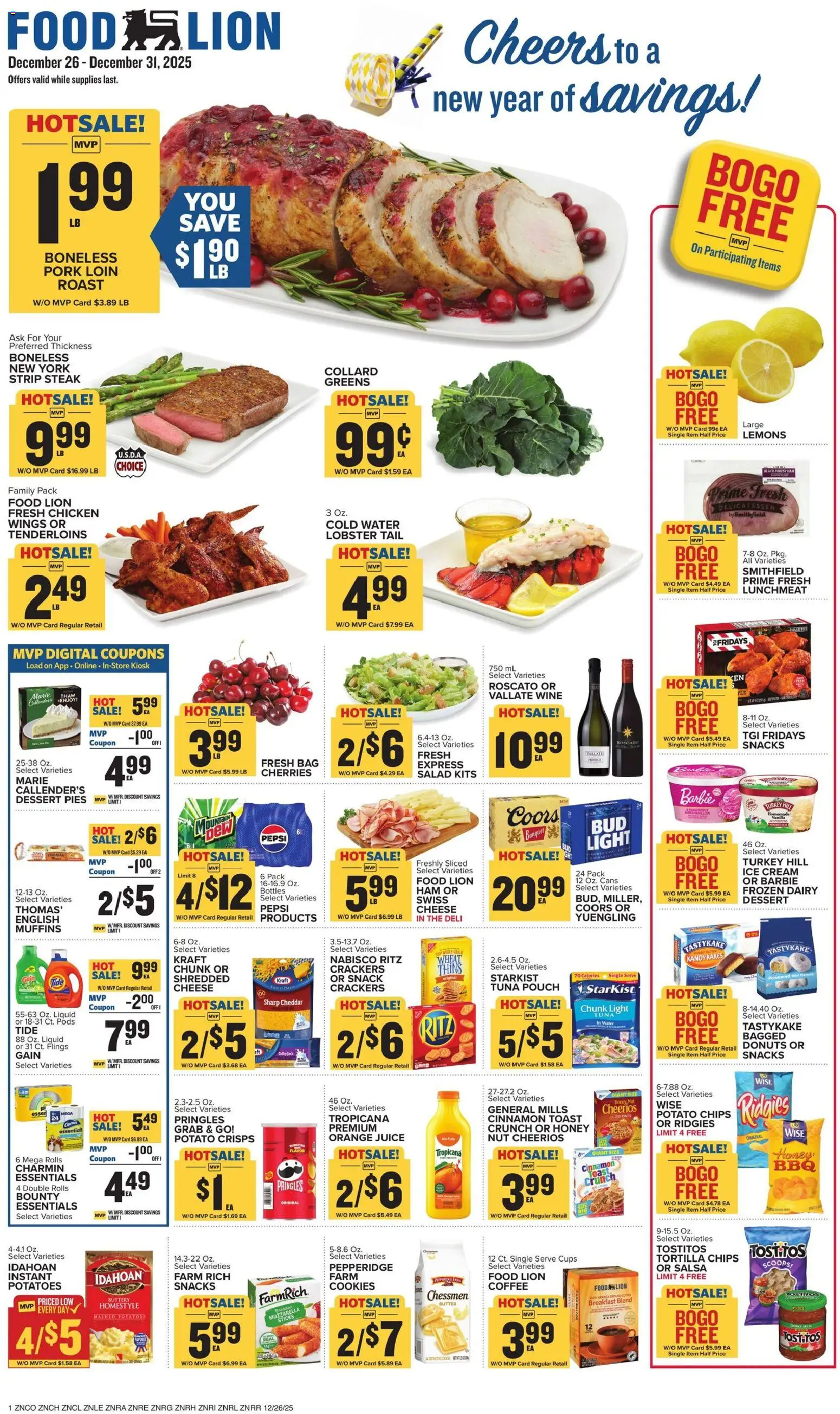 Food Lion Weekly Ad - page 1- valid from 12/26/2025