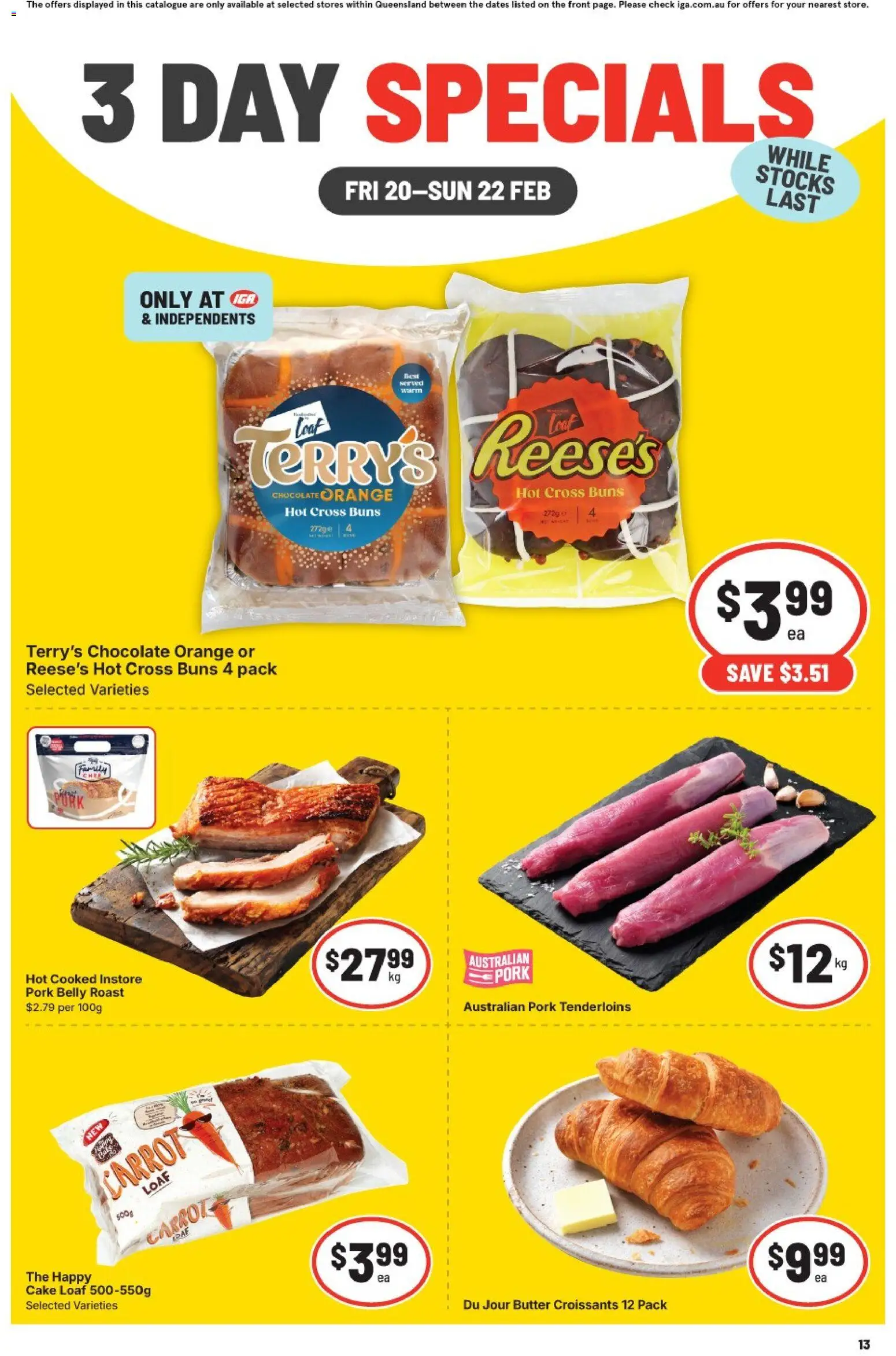 IGA - 3 Day Specials QLD - page 1- valid from 20/02/2026