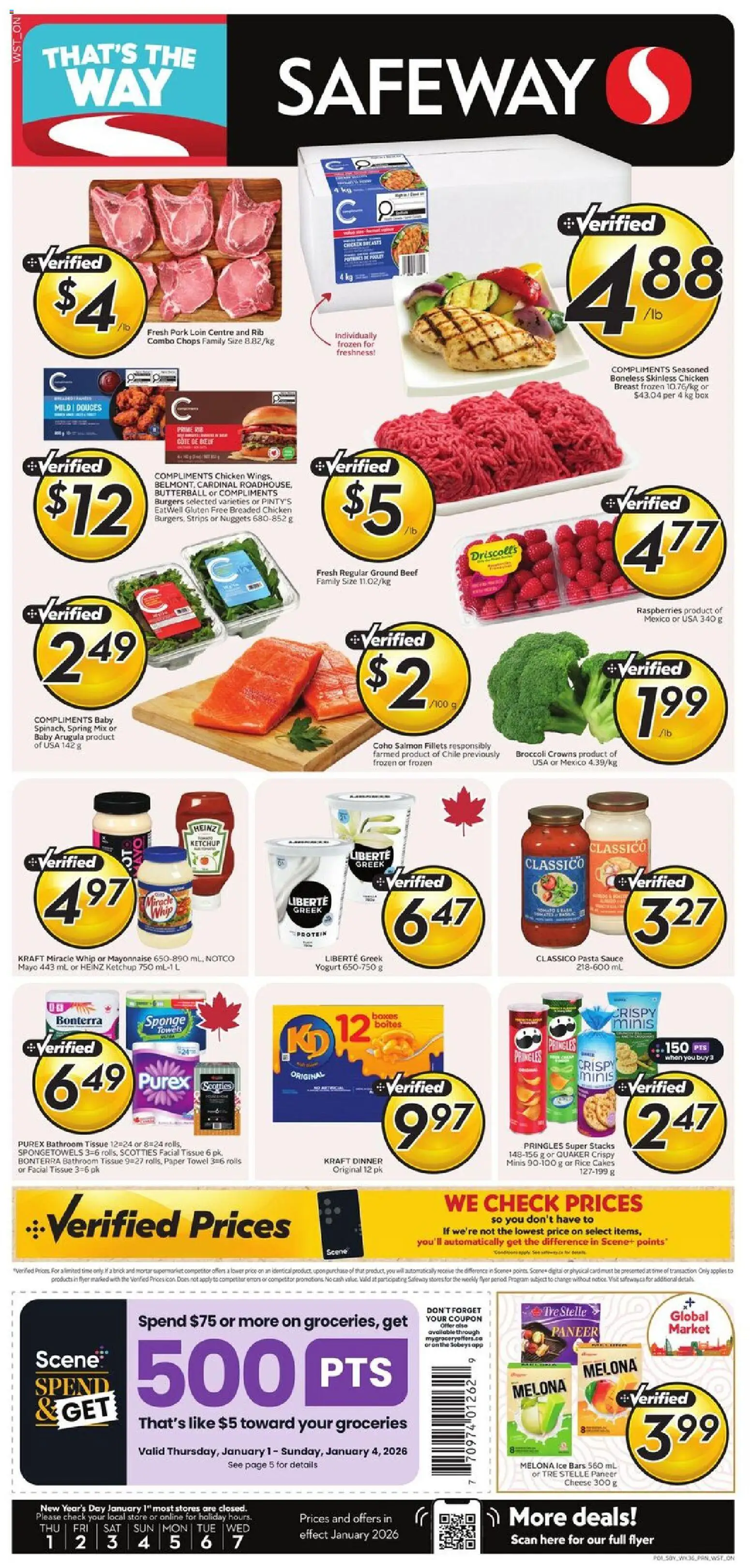 Safeway weekly flyer / circulaire - page 1- valid from Jan 1, 2026