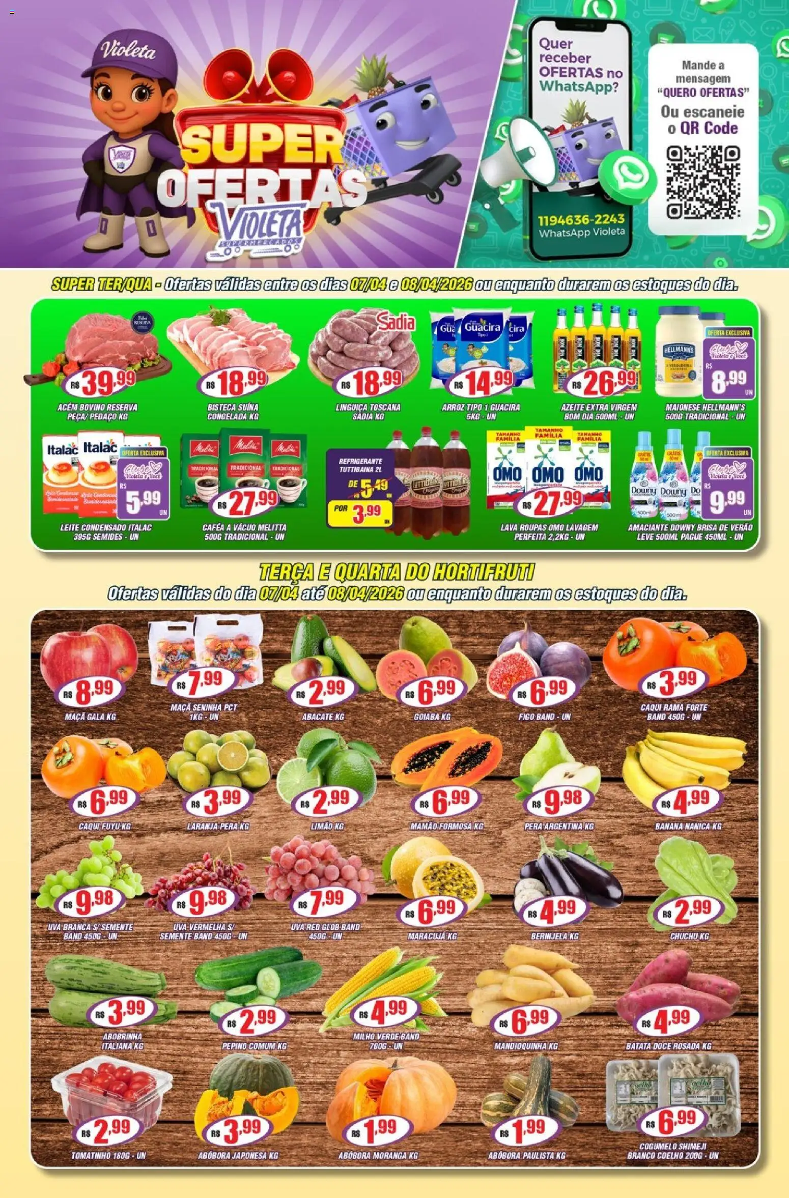 Violeta Supermercados - Ofertas da semana - página 1- válido a partir de 07/04/2026
