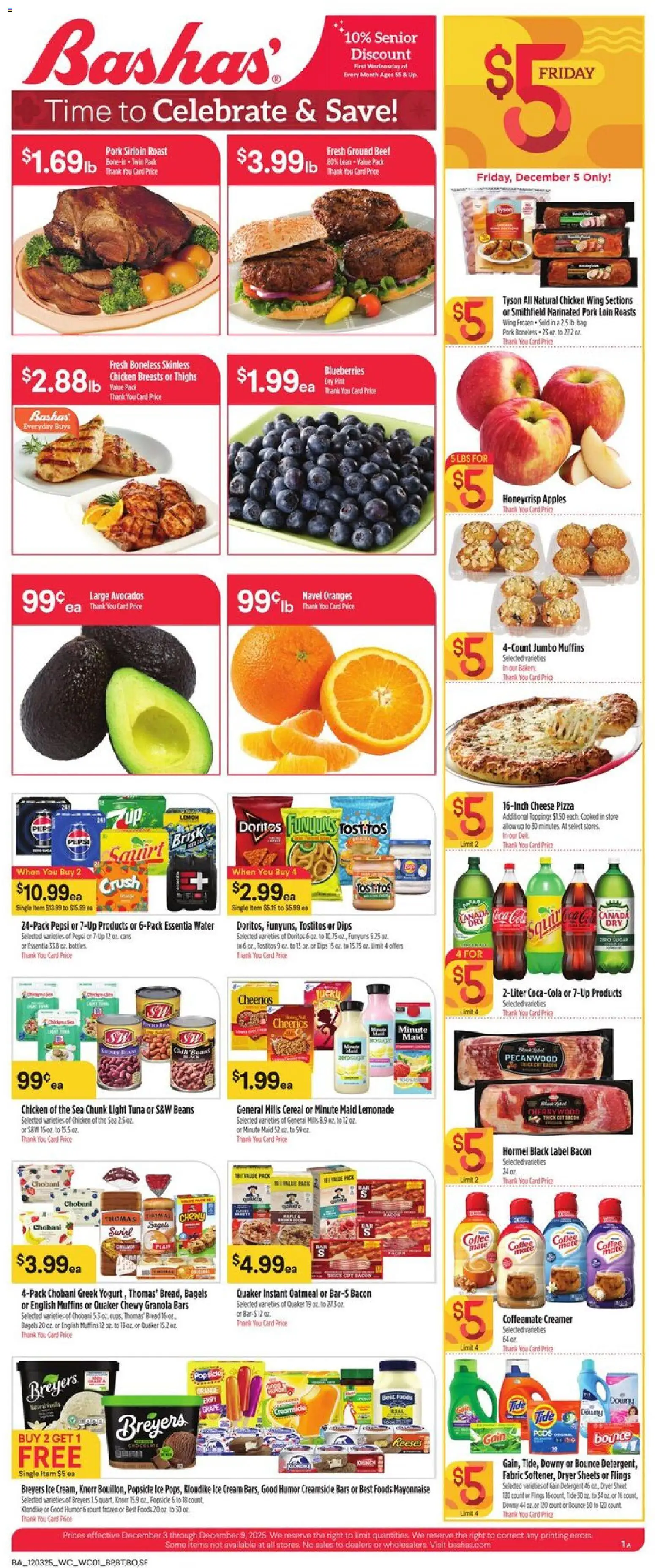 Basha's Weekly Ad - page 1- valid from 12/03/2025