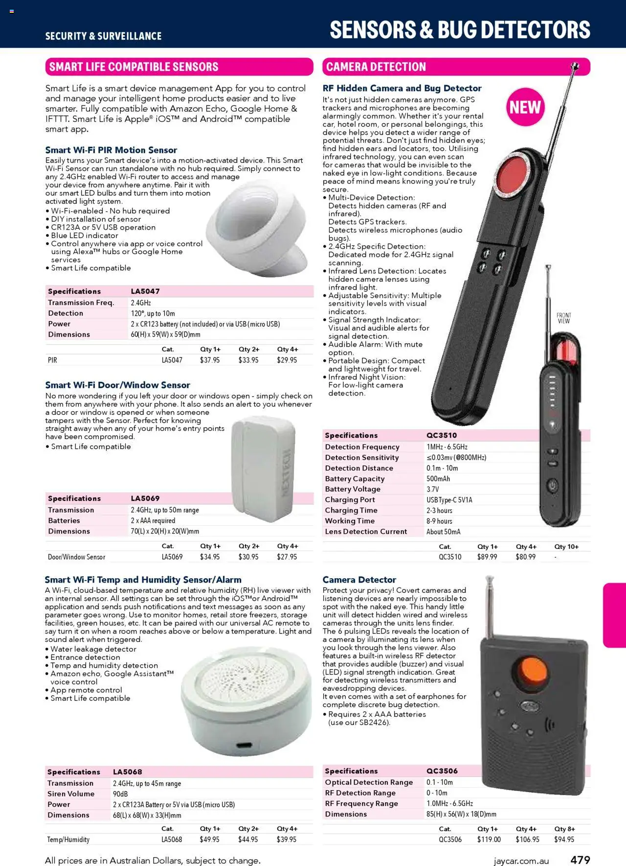 Jaycar Engineering & Scientific Catalogue 2025/2026  - page 479- valid from 09/07/2025