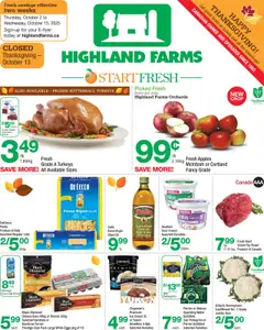 Preview Highland Farms weekly flyer / circulaire valid from Oct 2, 2025