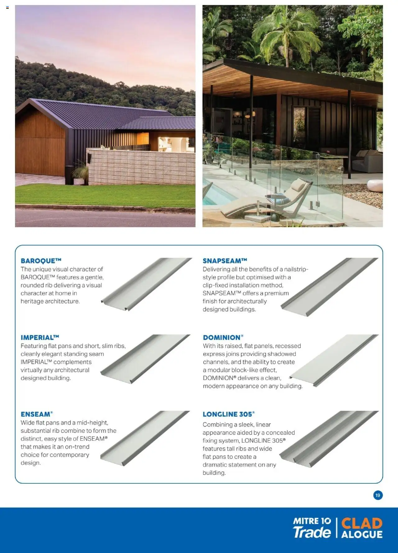 Mitre 10 - Cladalogue E-Selection Guide 2025 - page 19- valid from 27/06/2025