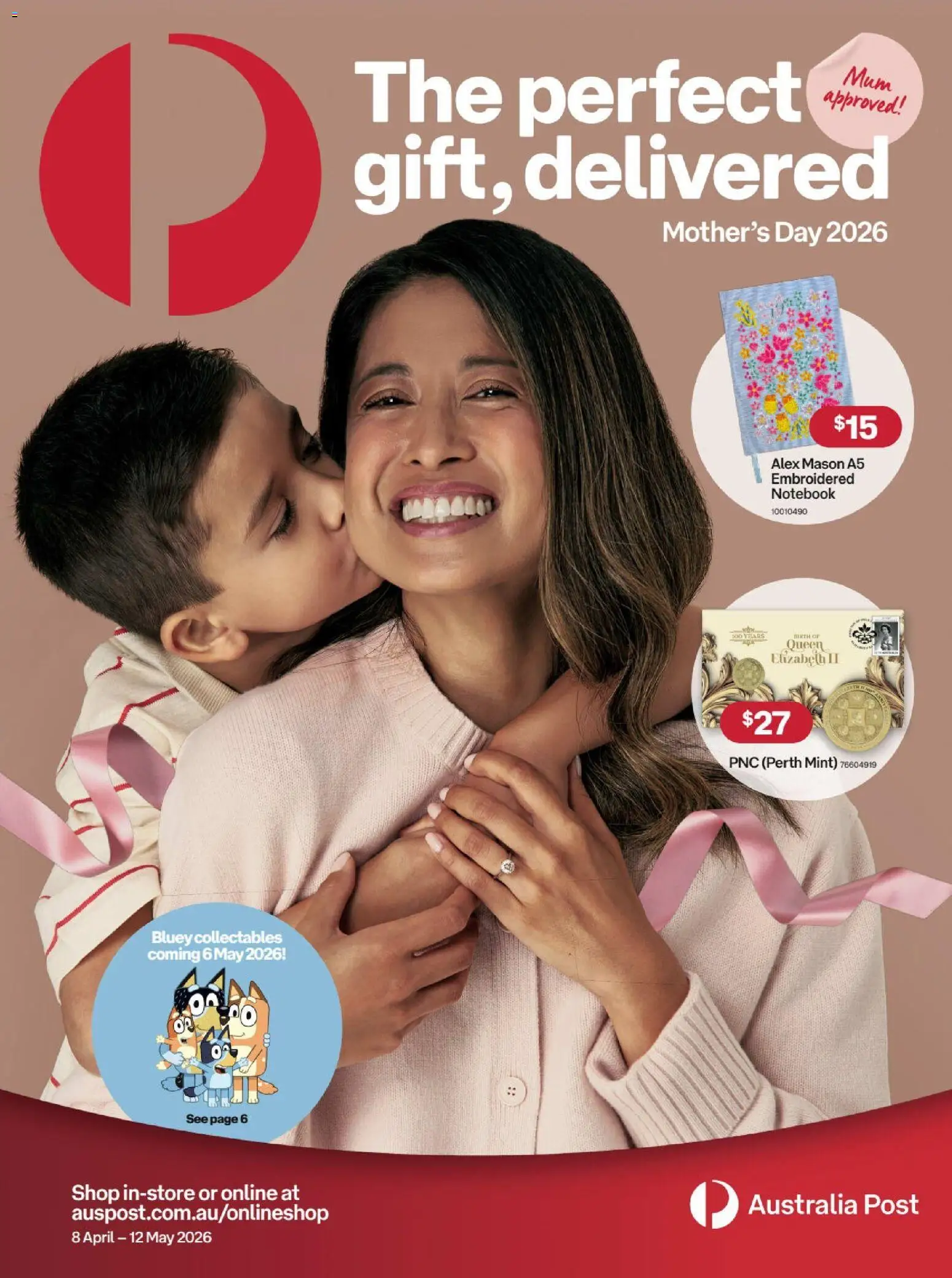 Australia Post catalogue  - page 1- valid from 08/04/2026