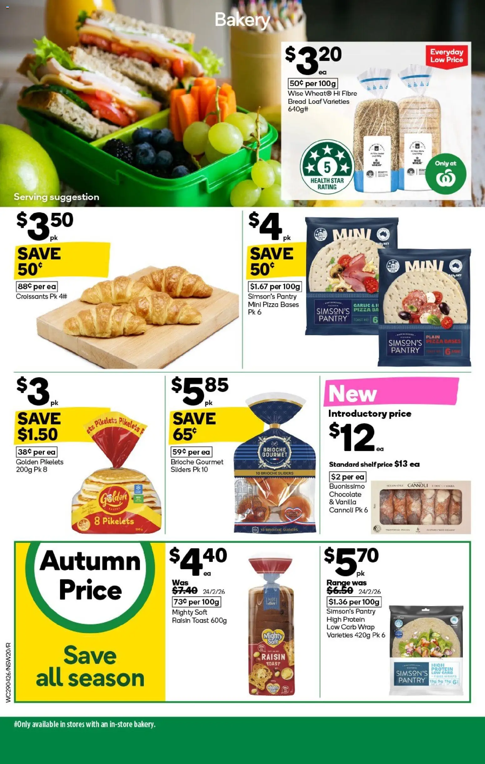 Woolworths catalogue  - page 20- valid from 29/04/2026