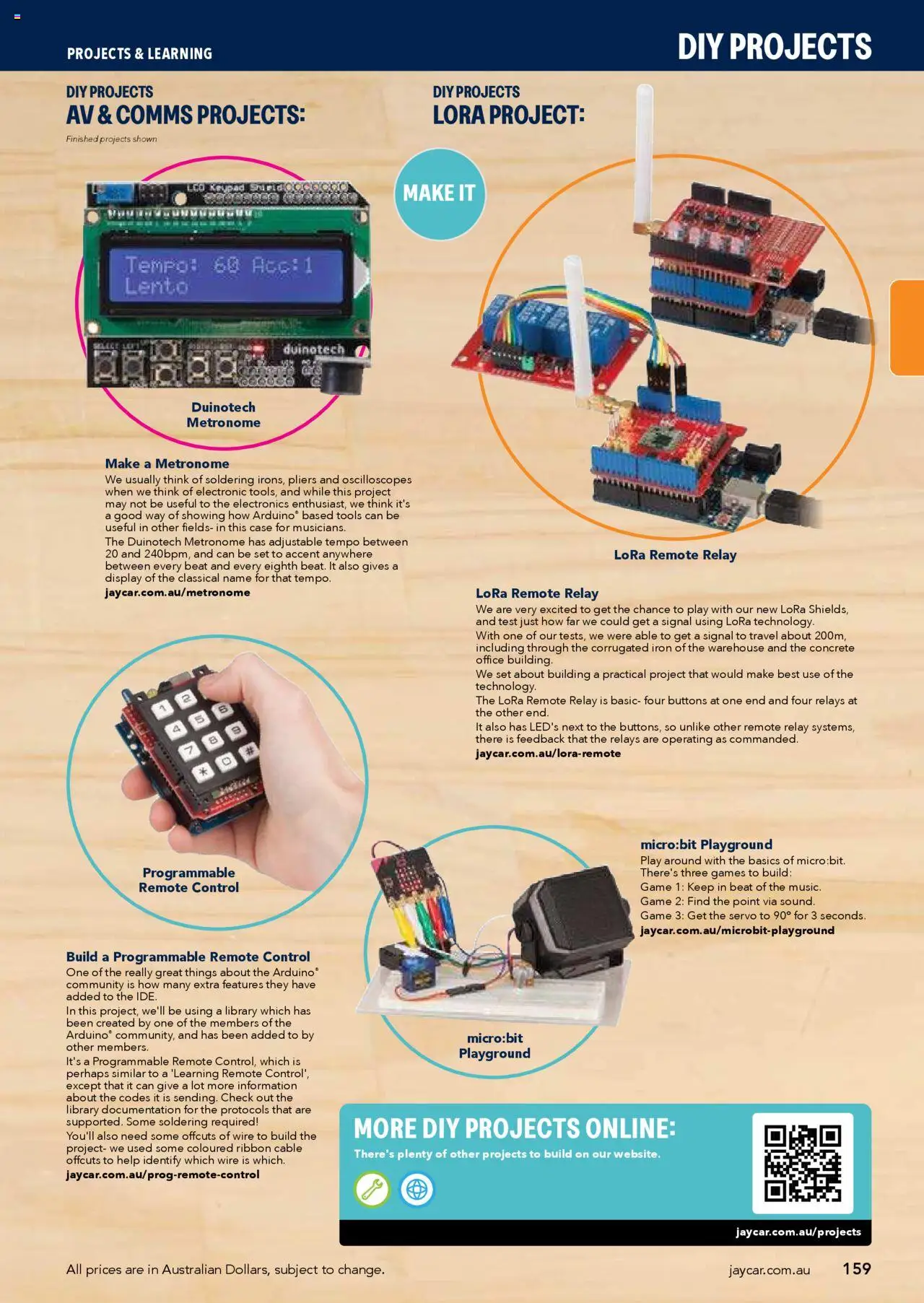 Jaycar Engineering & Scientific Catalogue 2025/2026  - page 159- valid from 09/07/2025