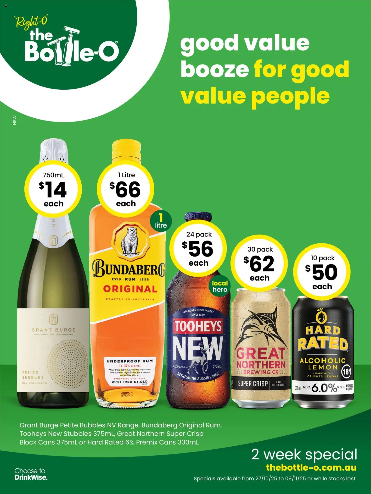 The Bottle-O  Catalogue  - page 1- valid from 27/10/2025
