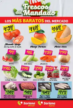 Soriana - Frescos del Mandado Mercado: Ver, Tab, Chis, Camp, Yuc y Q. Roo válido desde 22/07/2025