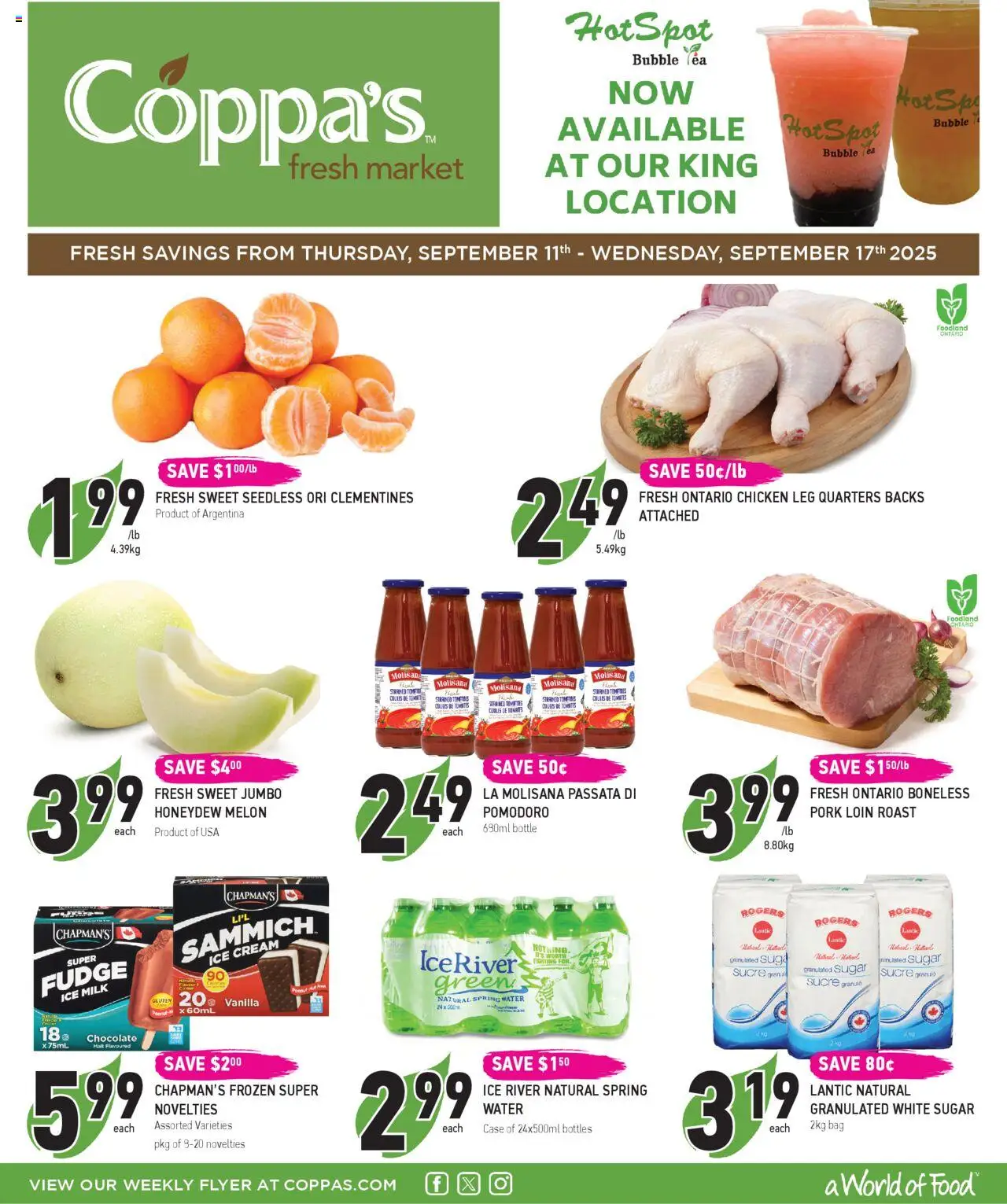 Coppas Fresh Market weekly flyer / circulaire - page 1- valid from Sep 11, 2025
