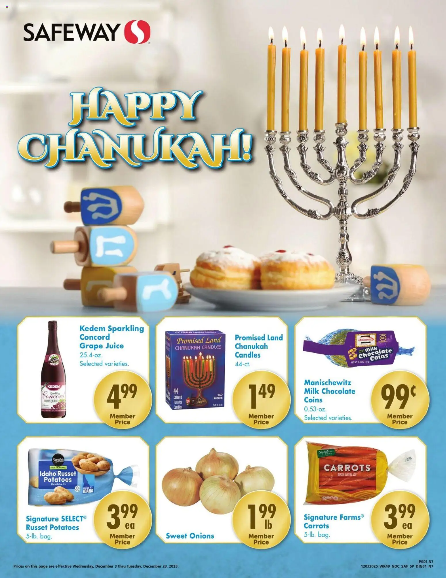 Safeway Weekly Ad - page 1- valid from 12/03/2025