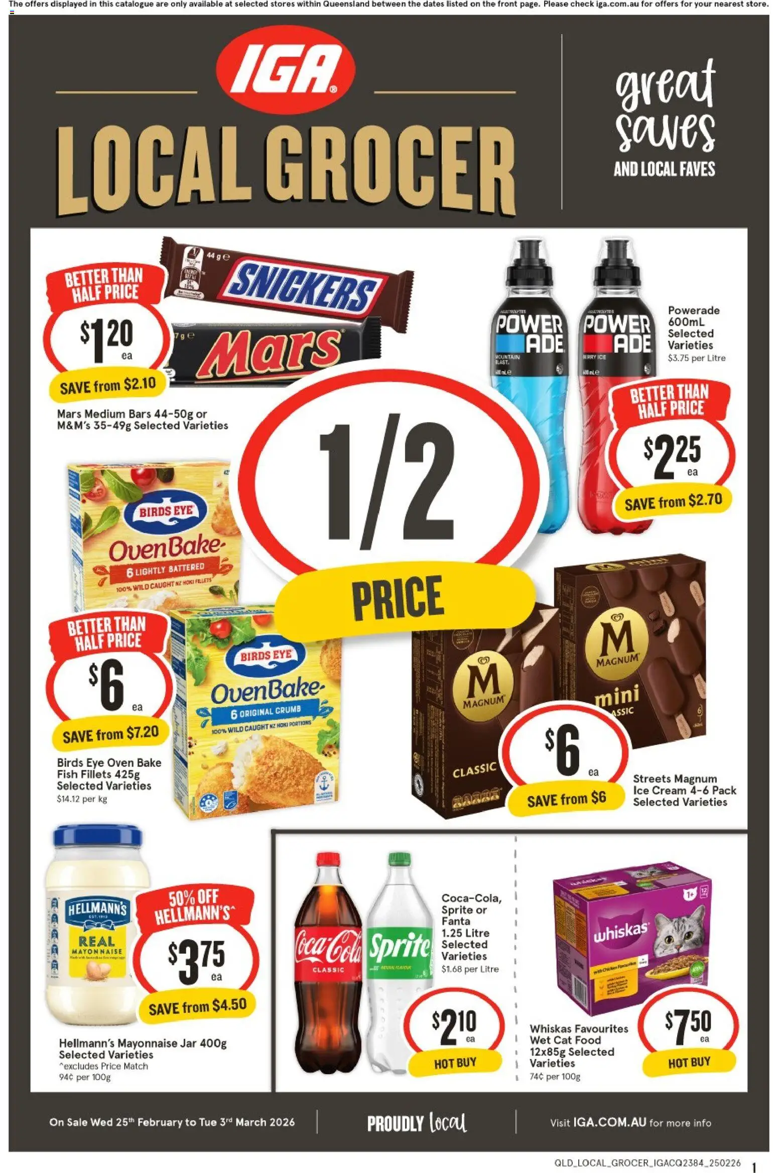 IGA Local Grocer QLD - page 1- valid from 25/02/2026