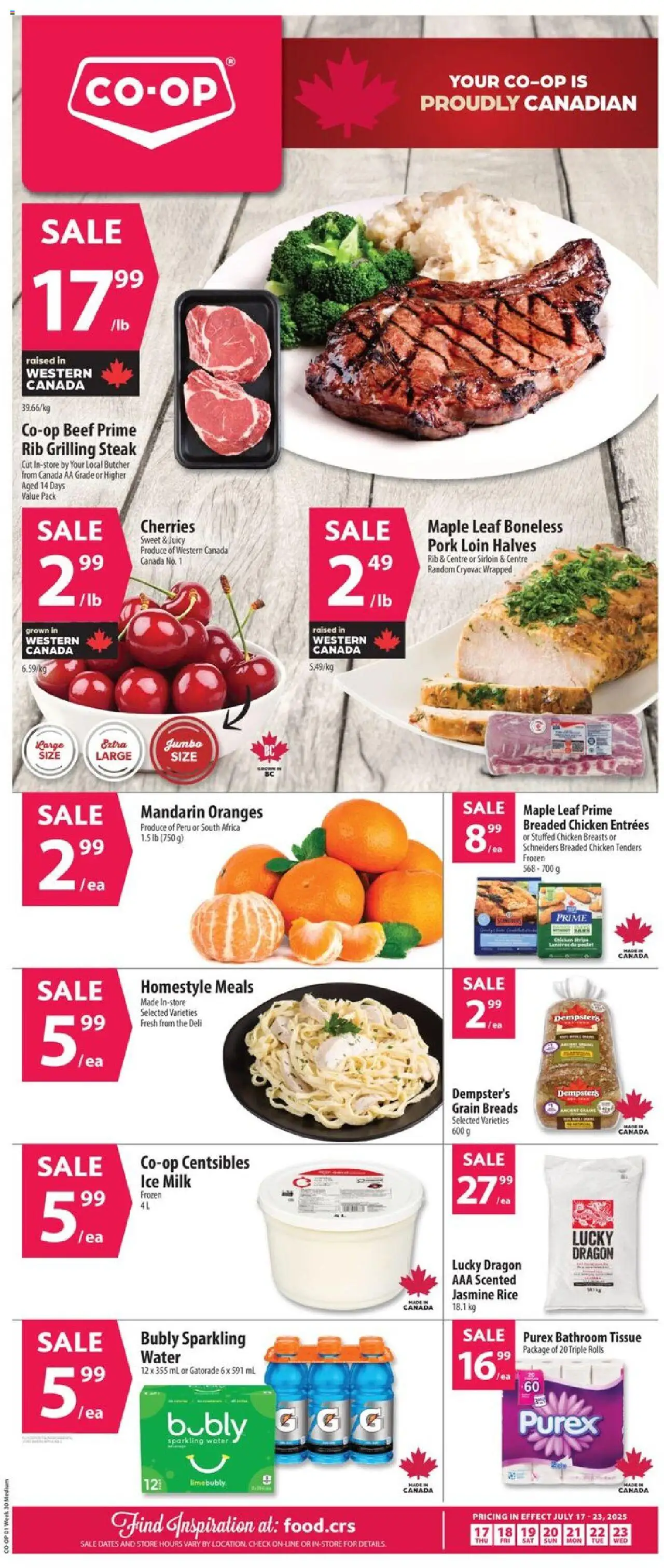 Co-op Food weekly flyer / circulaire - page 1- valid from Jul 17, 2025