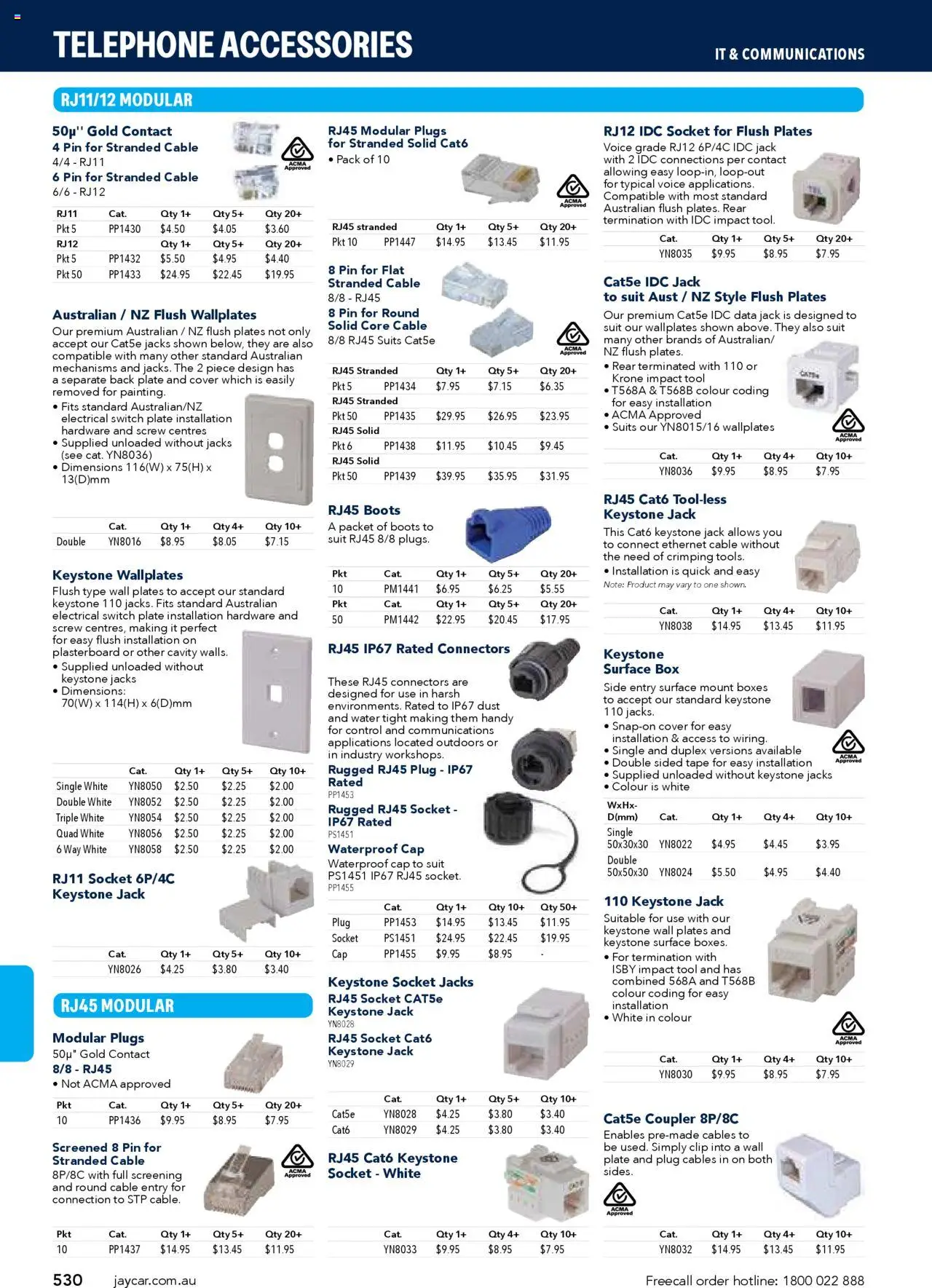 Jaycar Engineering & Scientific Catalogue 2025/2026  - page 530- valid from 09/07/2025