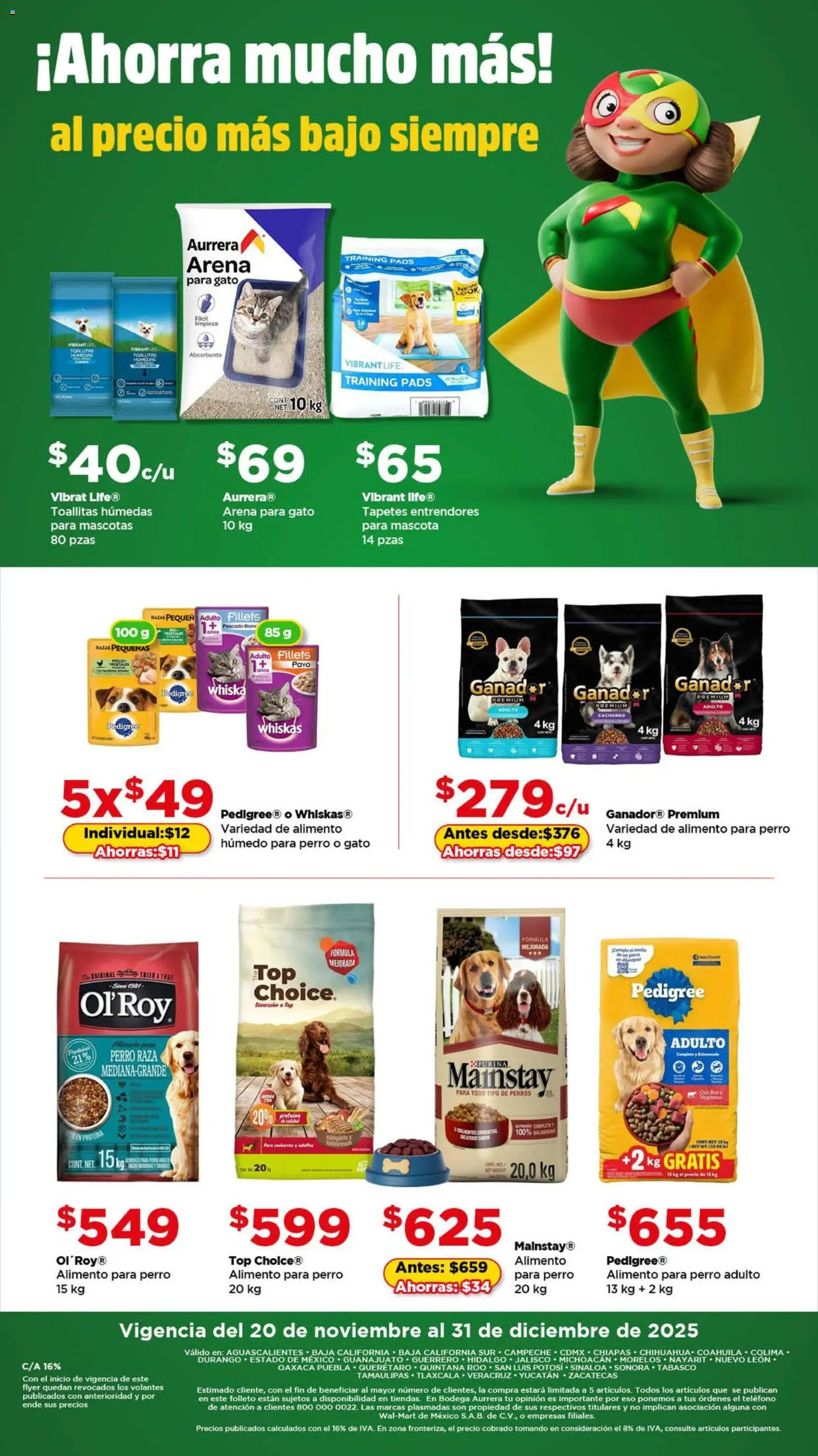 Bodega Aurrerá folleto Ahorra mucho más - página 1- válido desde 20/11/2025