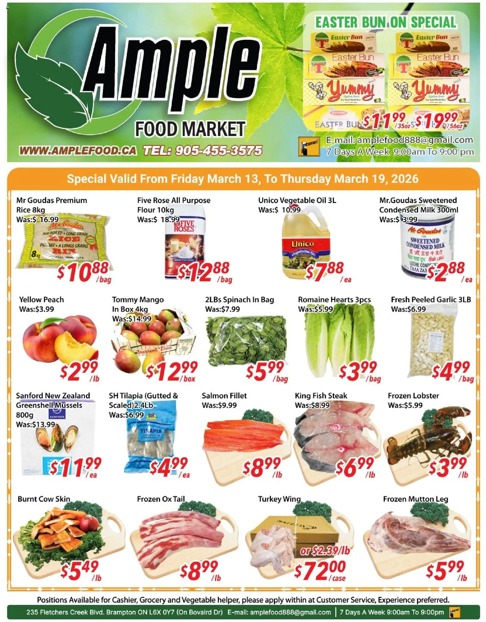Ample Food Market weekly flyer / circulaire - page 1- valid from Mar 13, 2026