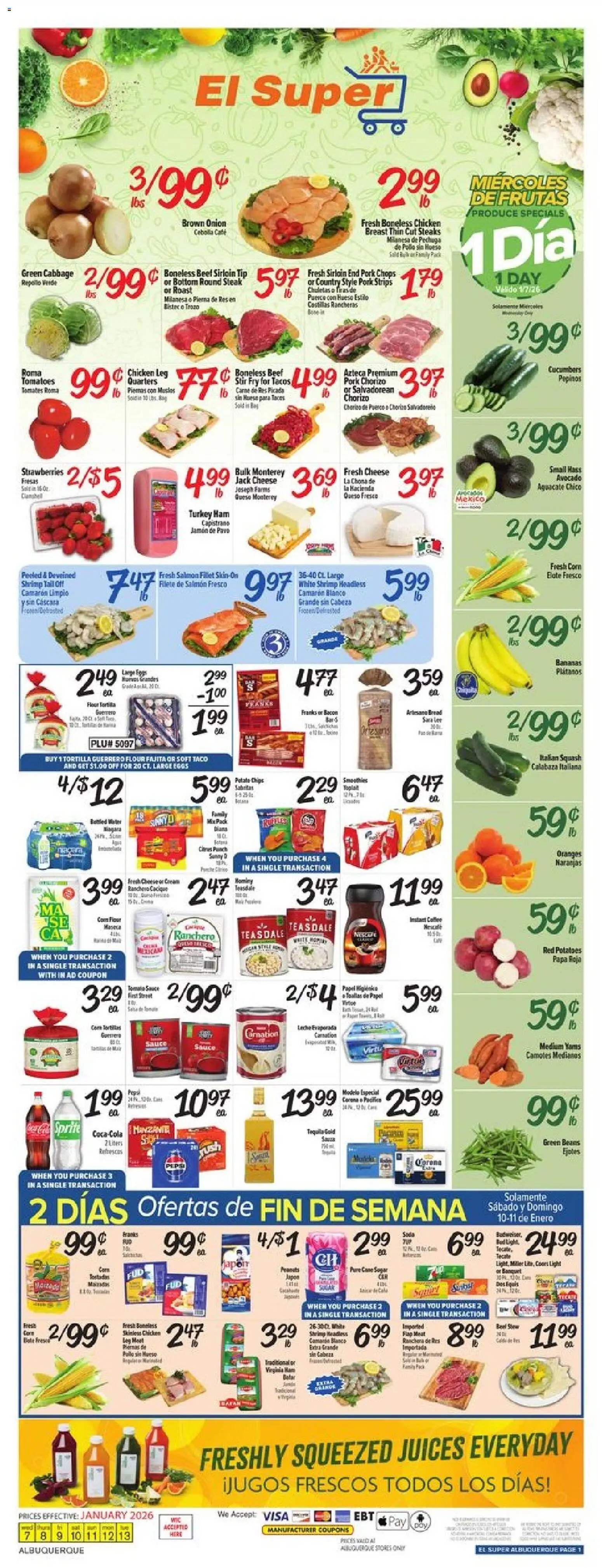 El Super Weekly Ad - NM - page 1- valid from 01/07/2026