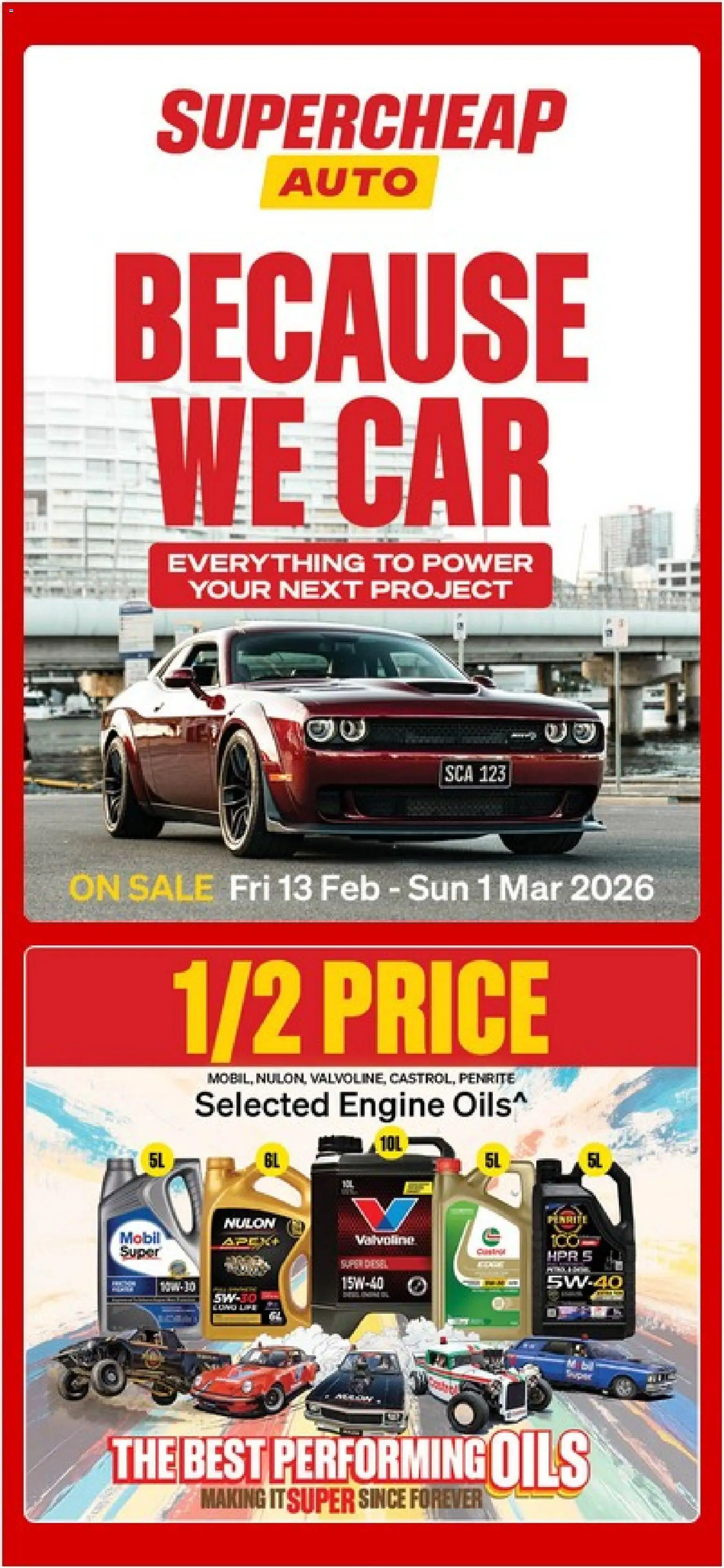 Supercheap Auto Catalogue - page 1- valid from 13/02/2026