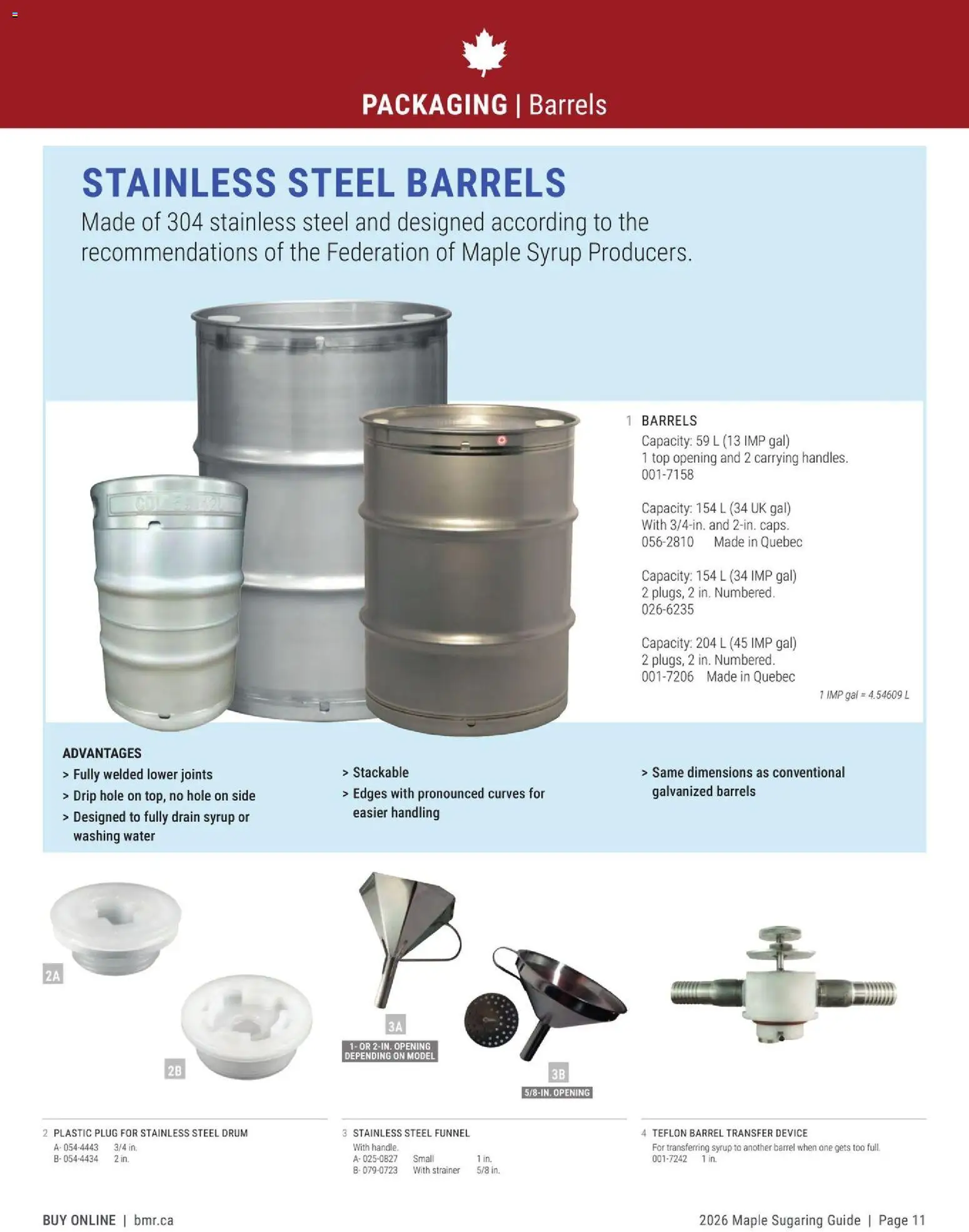 BMR - Agrizone Maple Sugaring Guide - page 11- valid from Jan 1, 2026