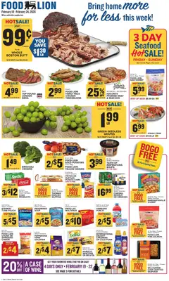 Preview Food Lion Weekly Ad valid from 02/18/2026