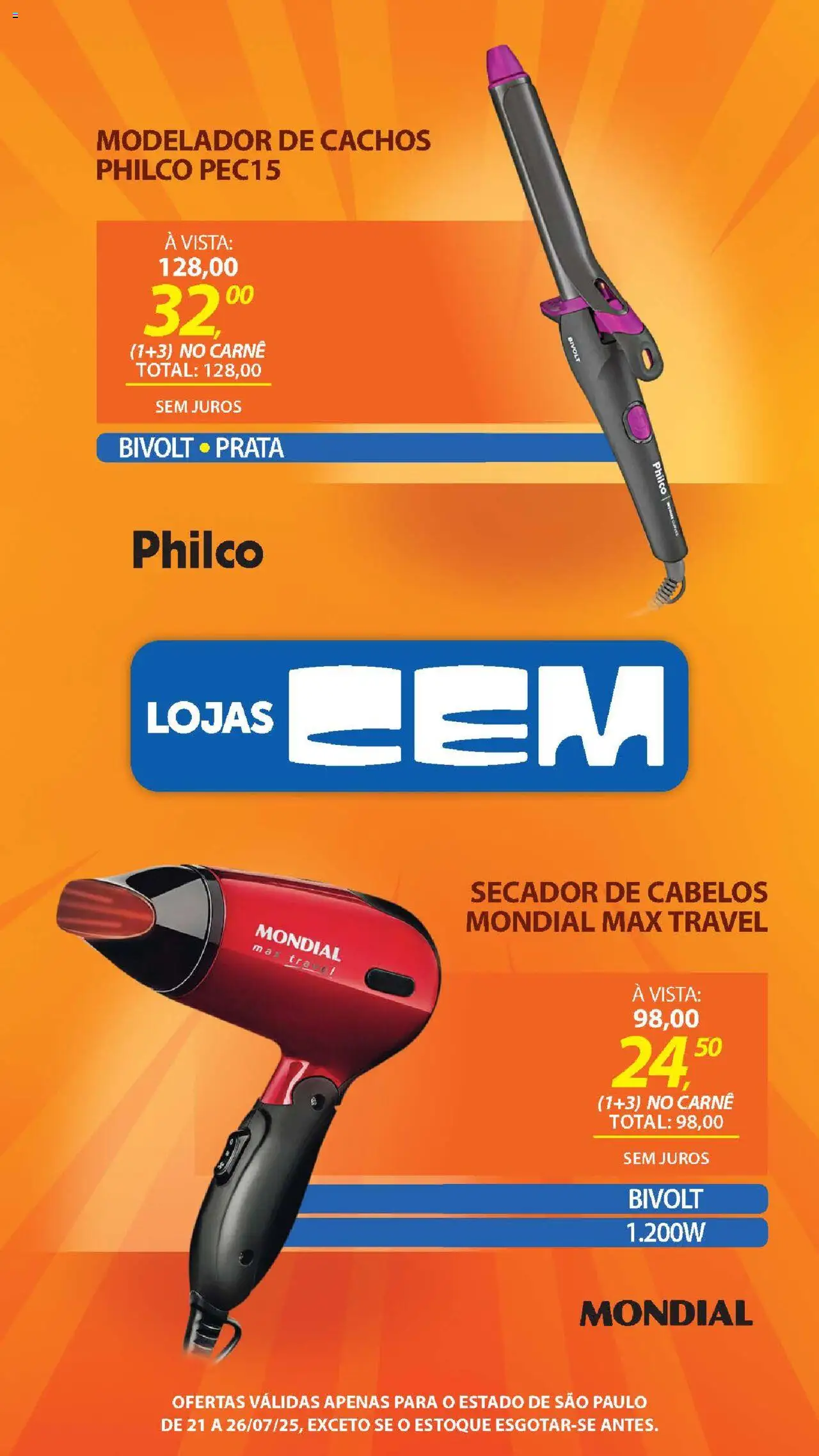 Lojas Cem - Ofertas atuais - página 128- válido a partir de 21/07/2025
