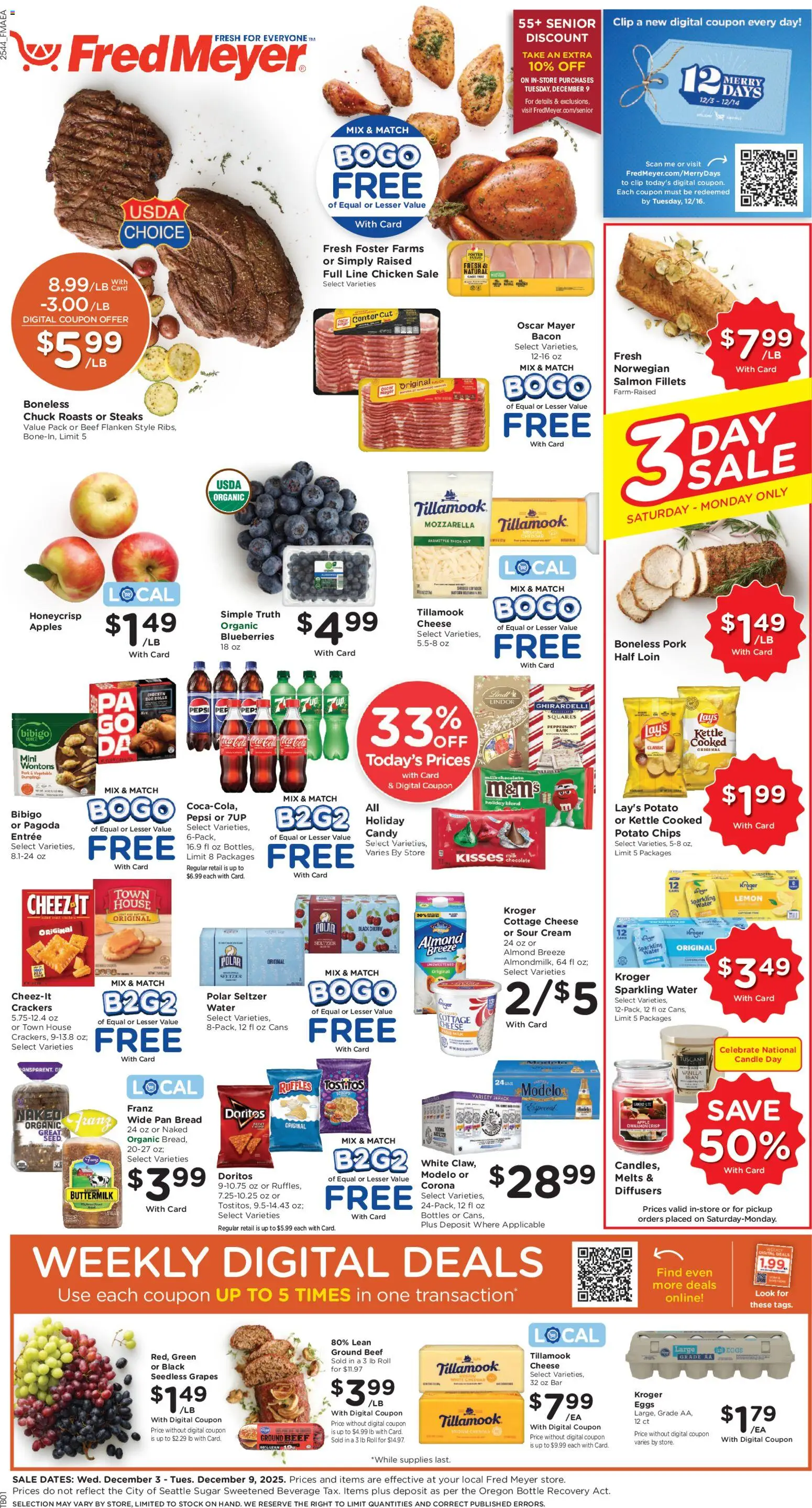 Fred Meyer Weekly Ad - page 1- valid from 12/03/2025