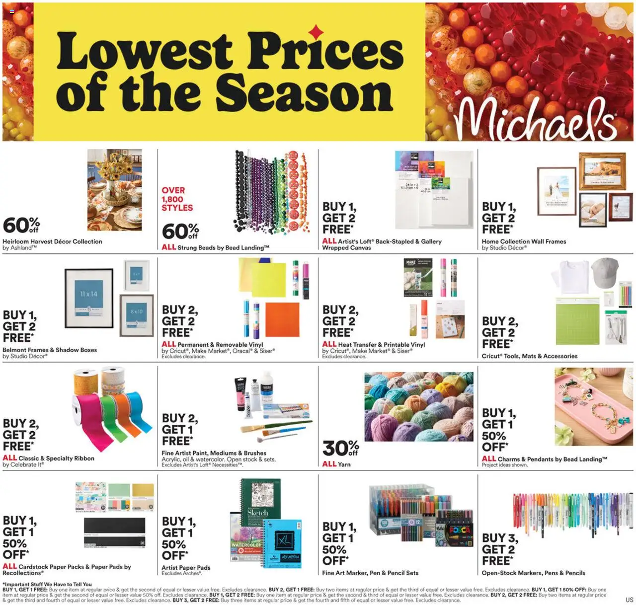 Michaels Weekly Ad - page 1- valid from 09/12/2025
