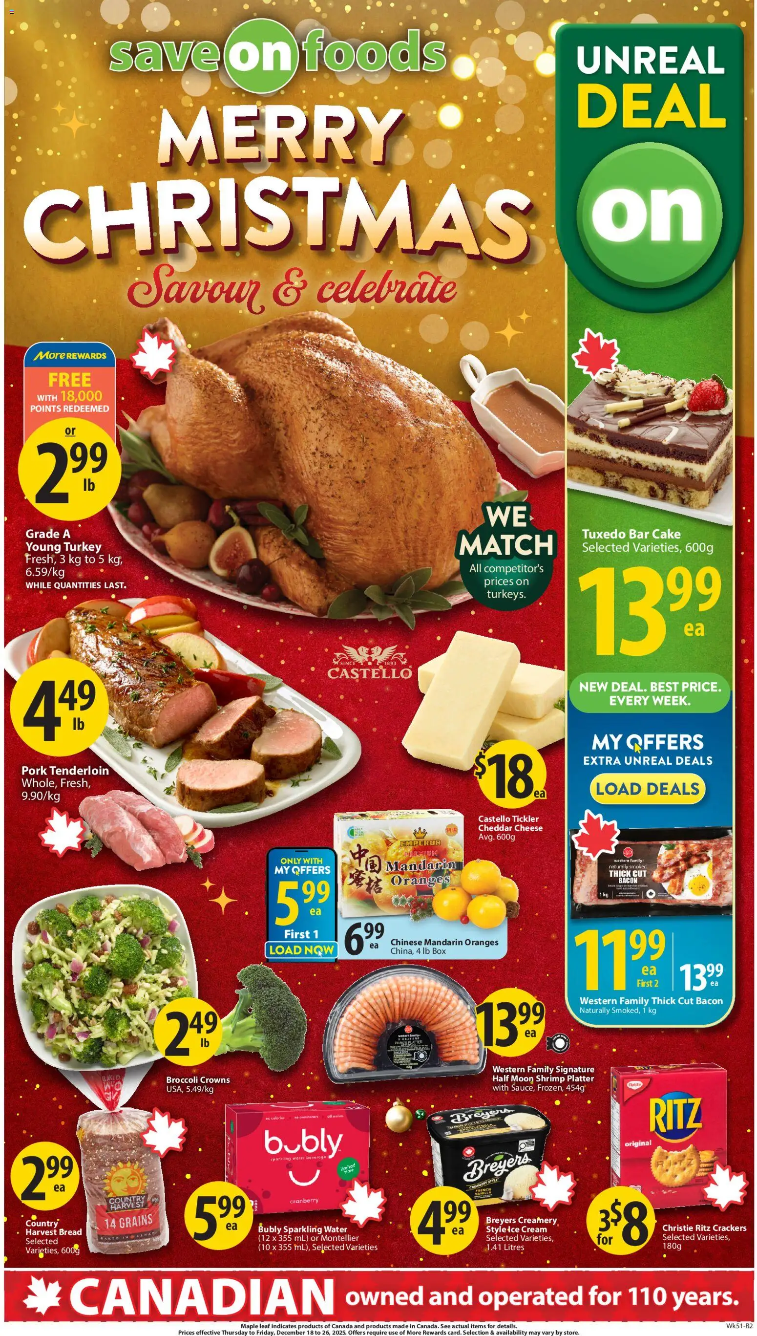 Save on foods weekly flyer / circulaire - page 1- valid from Dec 18, 2025