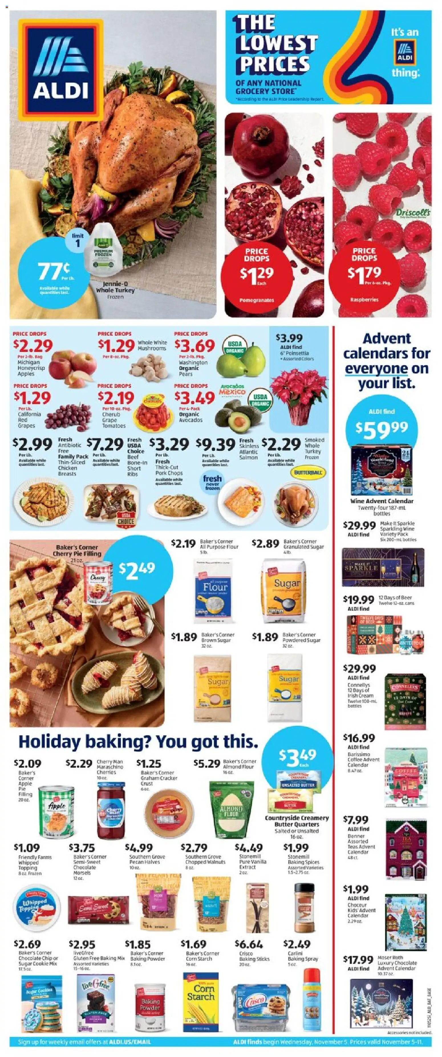 Aldi Weekly Ad - page 1- valid from 11/05/2025