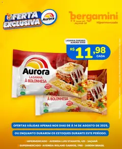 Pré-visualização Supermercado Bergamini - Ofertas Aurora válida a partir de 08/08/2025