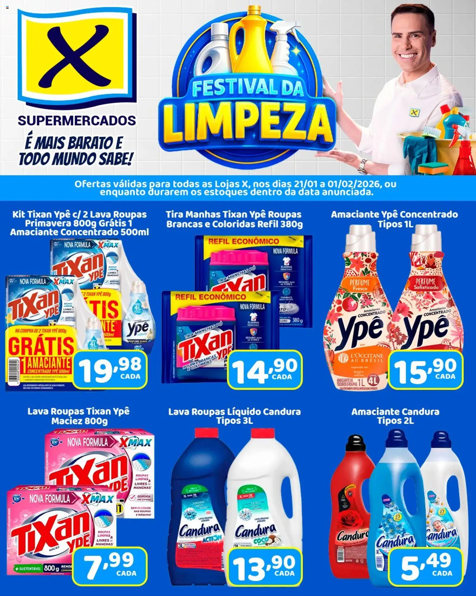 X Supermercados - Ofertas Festival da Limpeza - página 1- válido a partir de 21/01/2026
